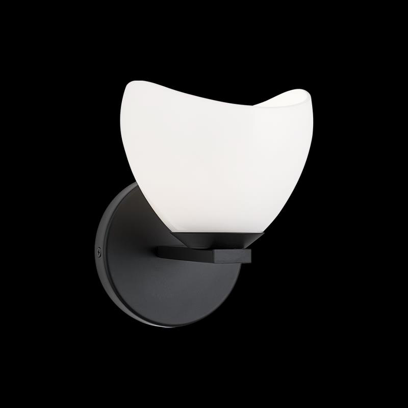 Shown in Black finish and Opal glass