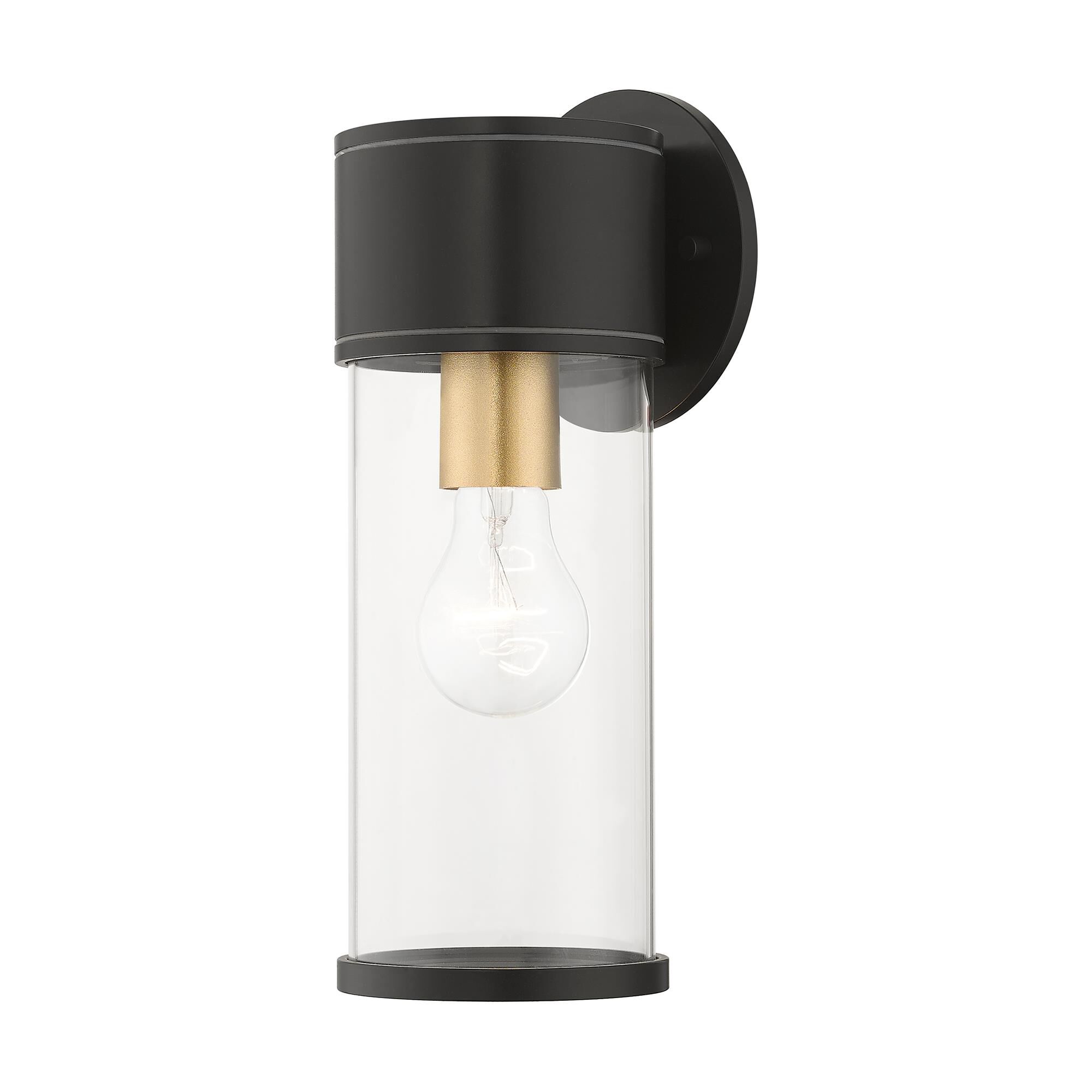 Shown in Bronze With Antique Gold Accents finish and Clear glass