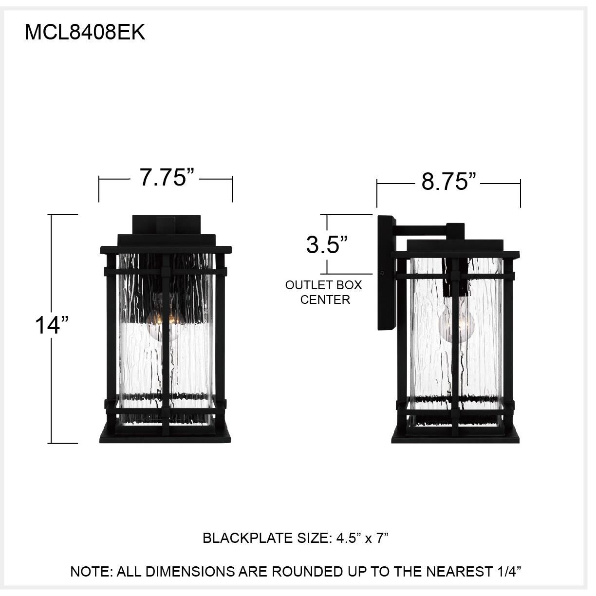 Quoizel Mcalister 14 Inch Tall Outdoor Wall Light