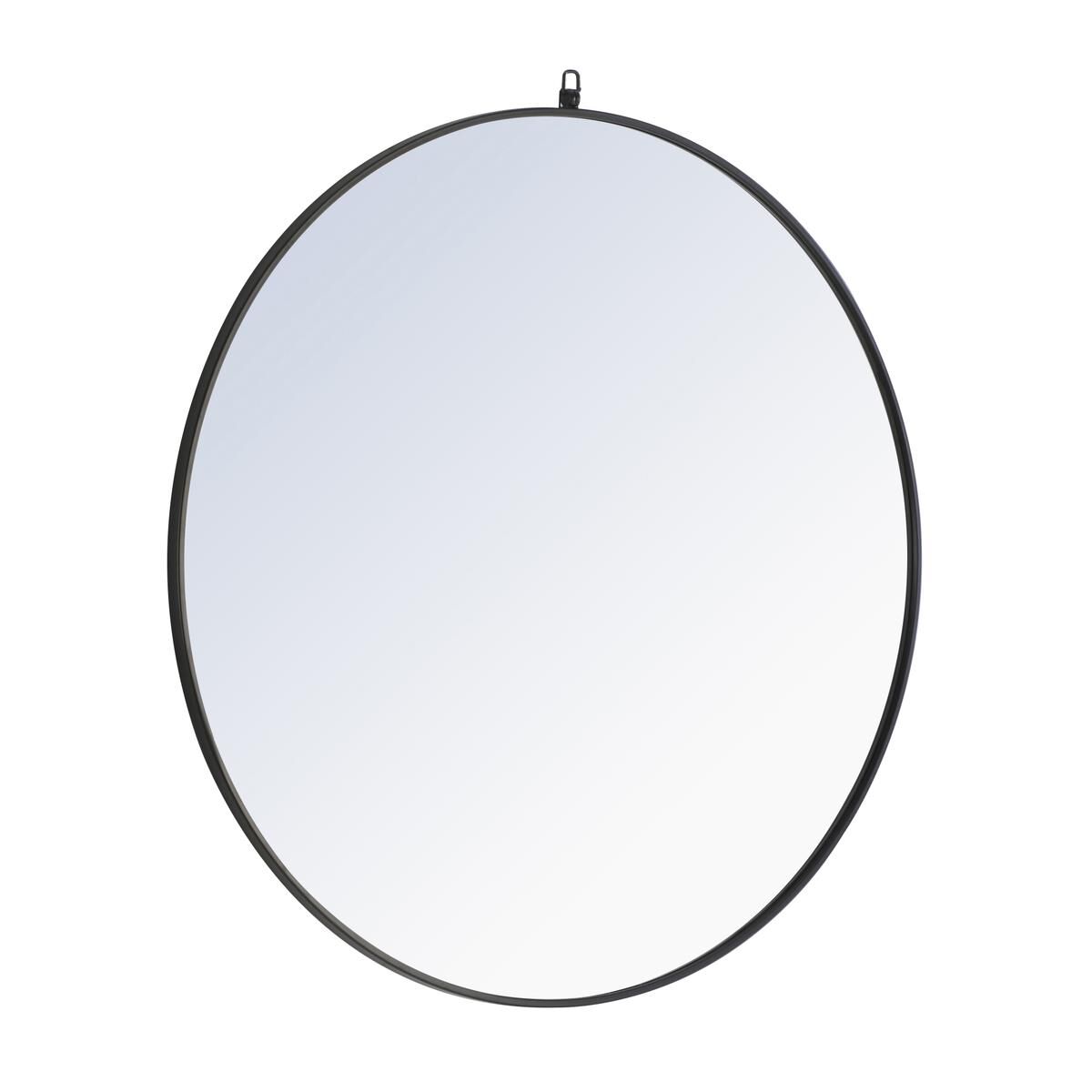 Shown in Black finish and Clear Mirror Beveled glass