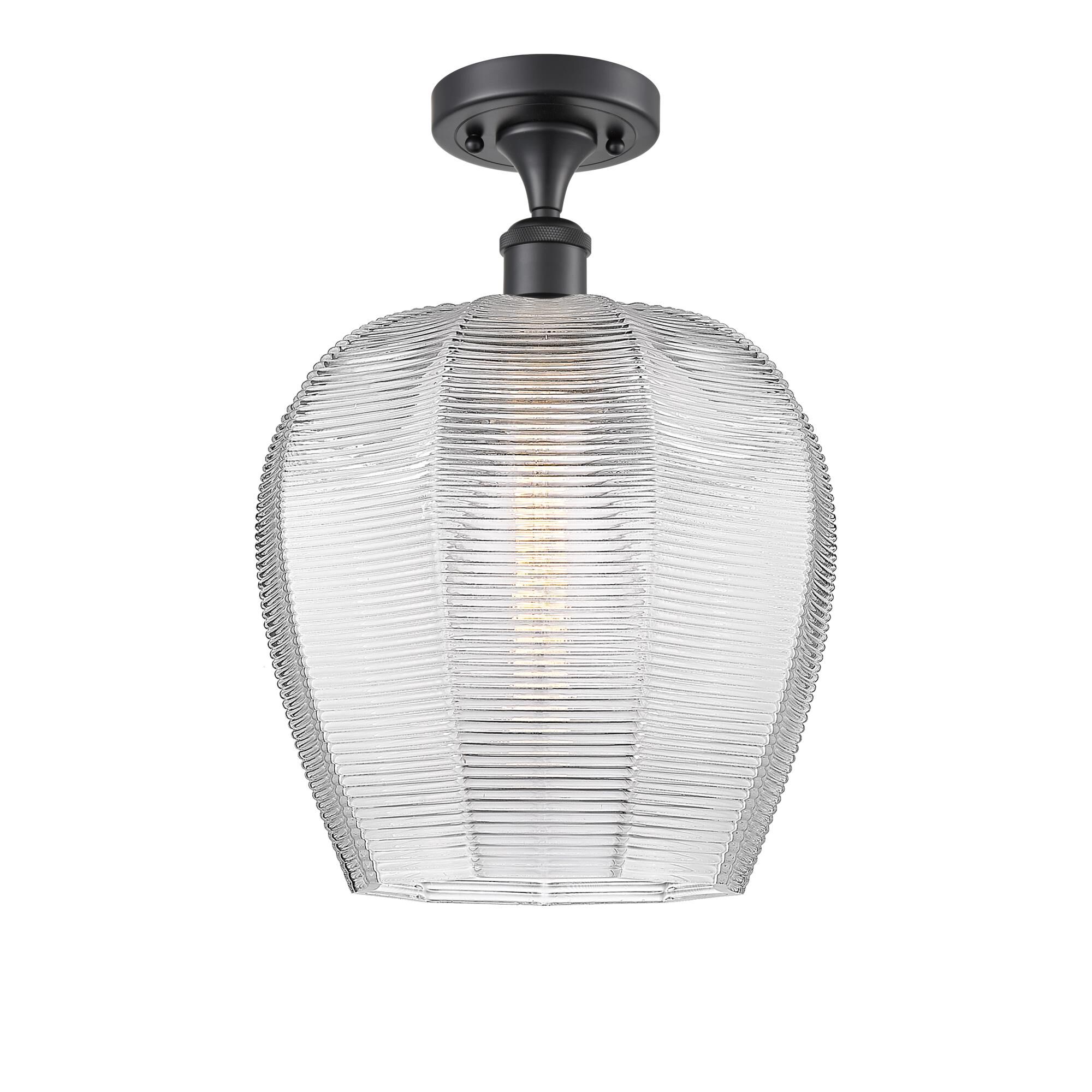 Shown in Matte Black finish and Clear Norfolk Norfolk glass