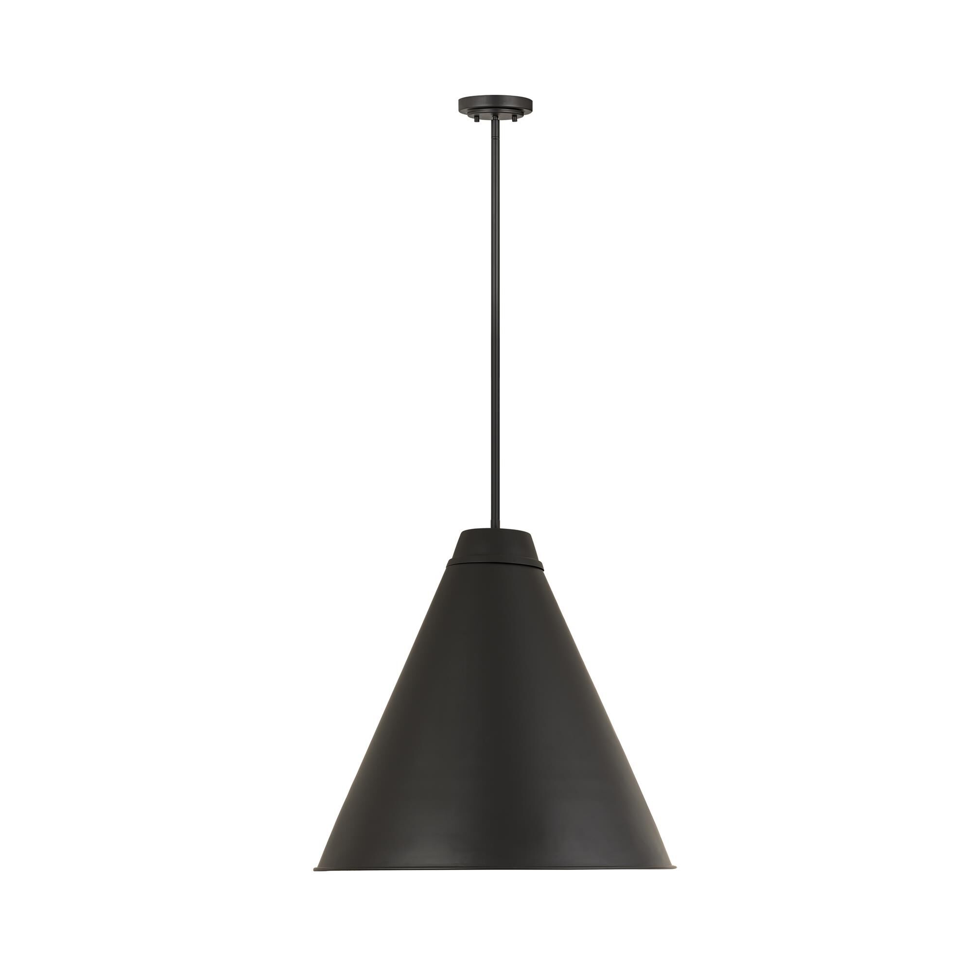 Shown in Matte Black finish and Iron glass and Iron shade