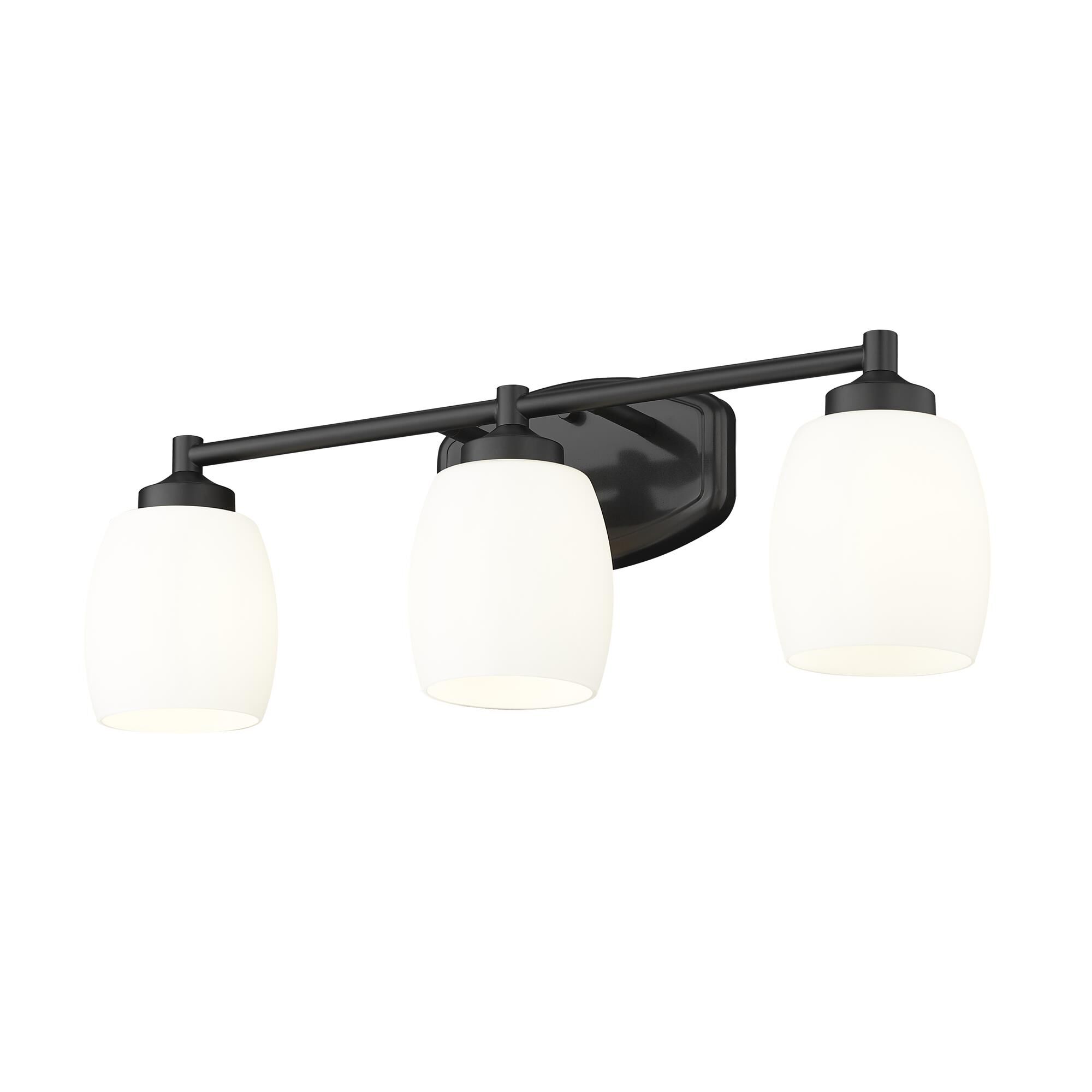 Shown in Matte Black finish and Matte Opal glass and Matte Opal shade