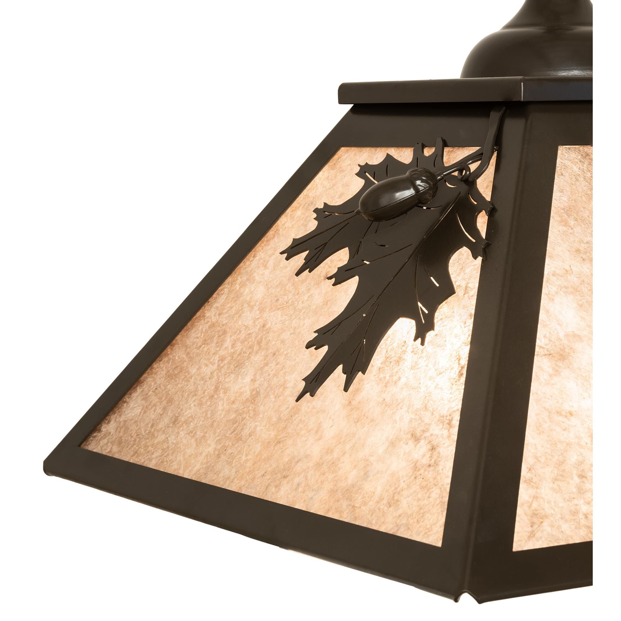 Shown in Timeless Bronze finish and Silver Mica glass