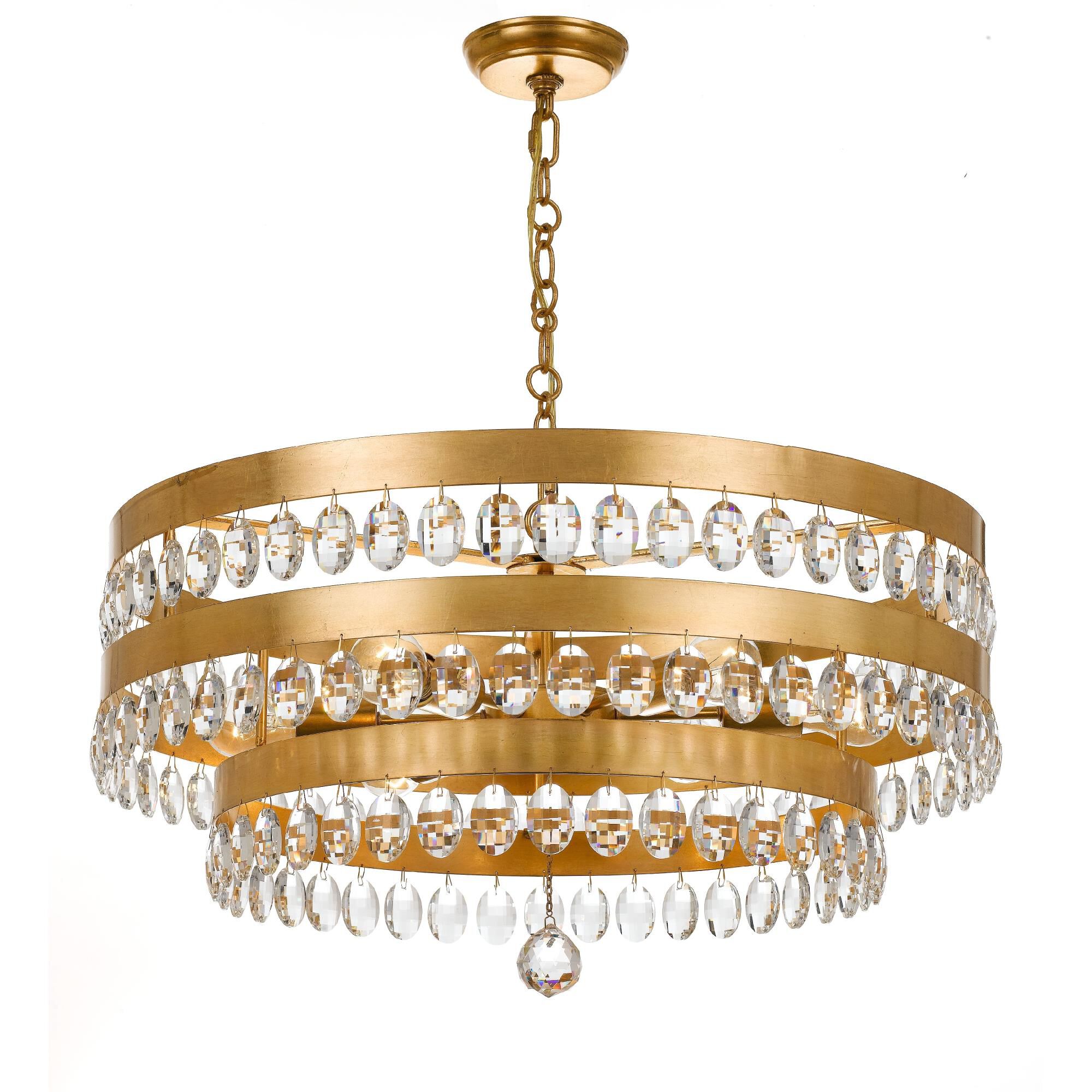 Perla 26 Inch 6 Light Chandelier by Crystorama