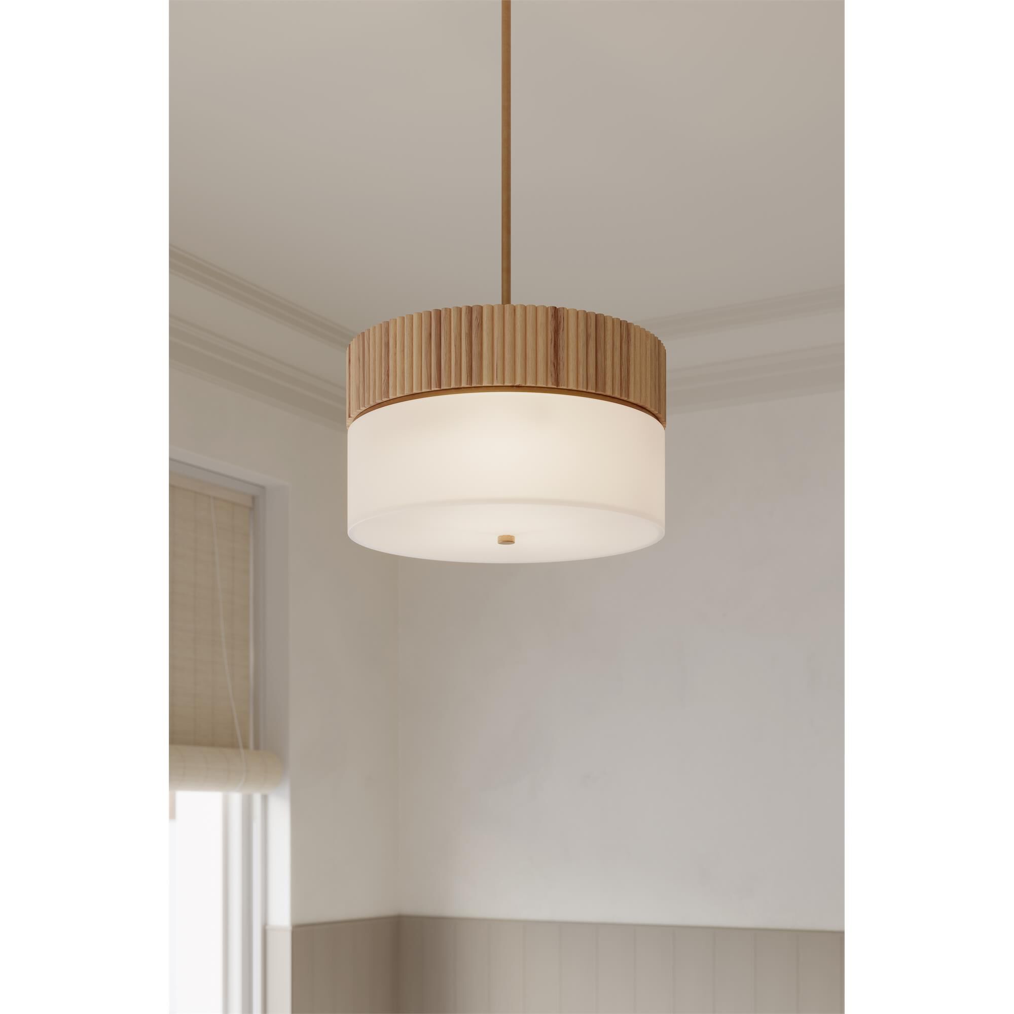 Shown in Legacy Brass finish and White shade