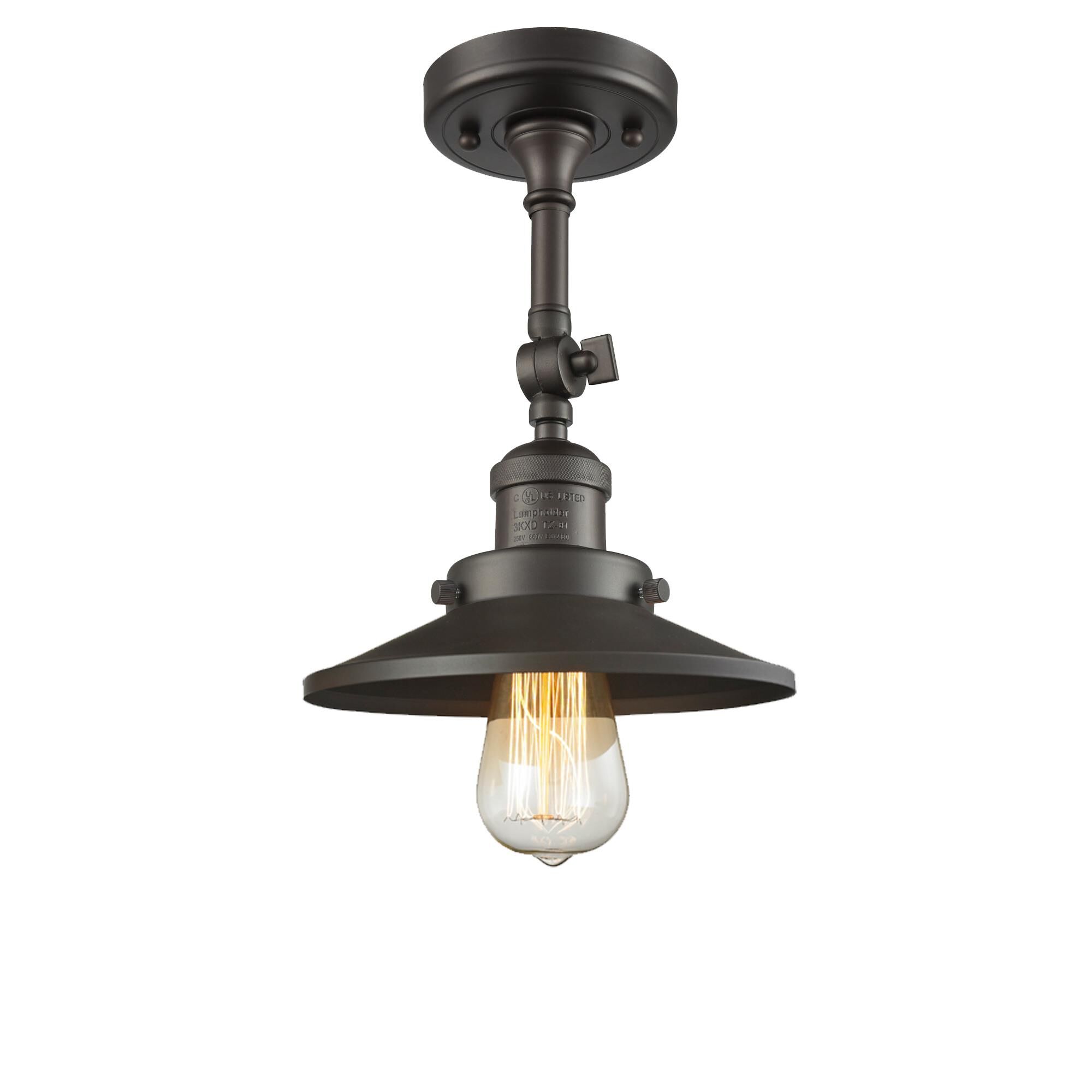 Shown in Oil Rubbed Bronze finish and Oil Rubbed Bronze shade