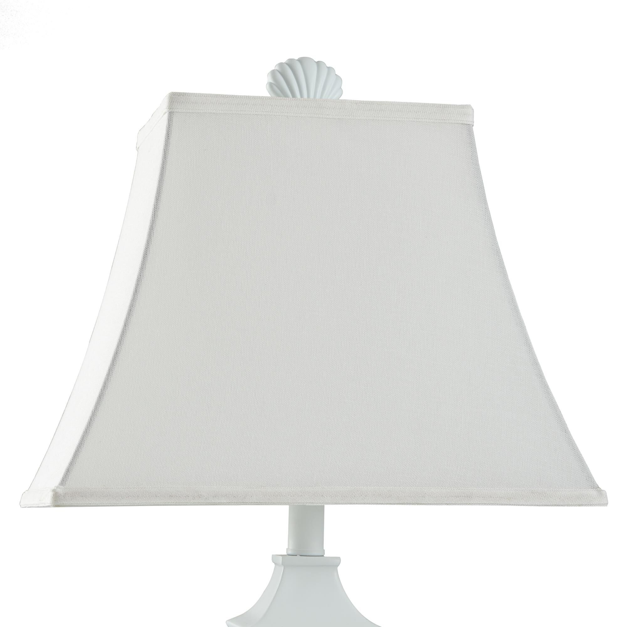 Shown in White Of Monterey finish and White Softback Fabric shade
