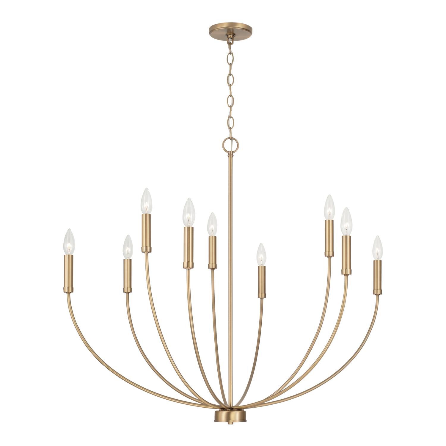 Ansley 35.25 Inch 9 Light Chandelier by Homeplace by Capital Lighting Fixture Company