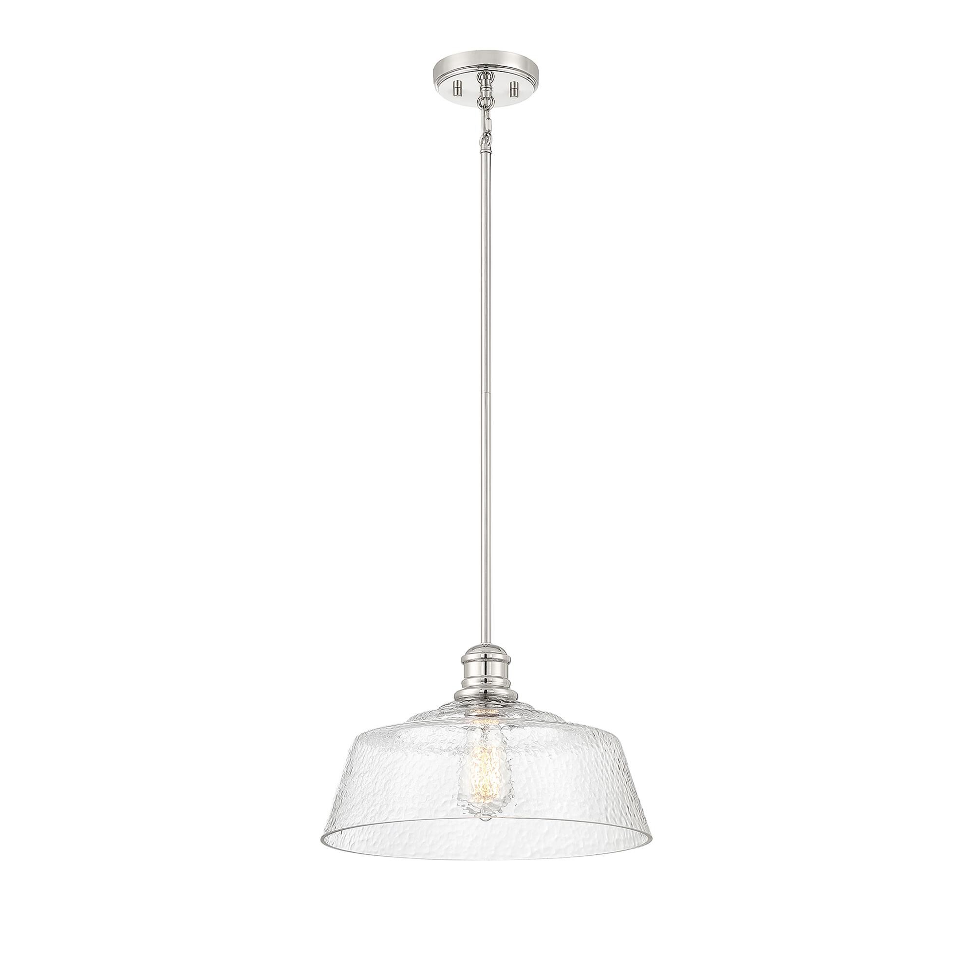Shown in Polished Nickel finish and Vintage glass