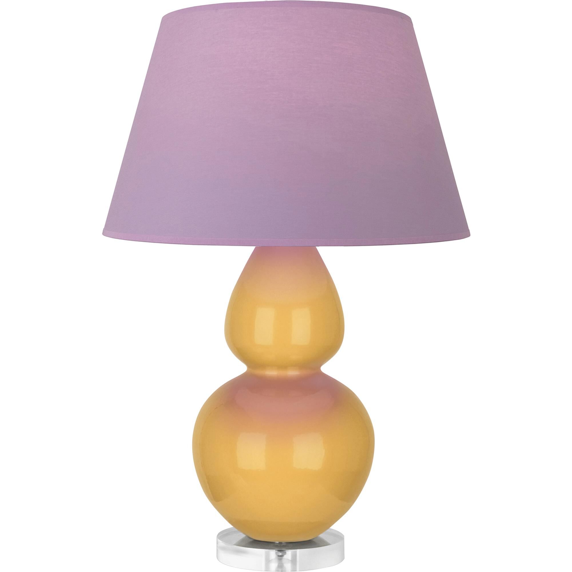 Shown in Sunset finish and Lavender and Plum shade and Lucite accent