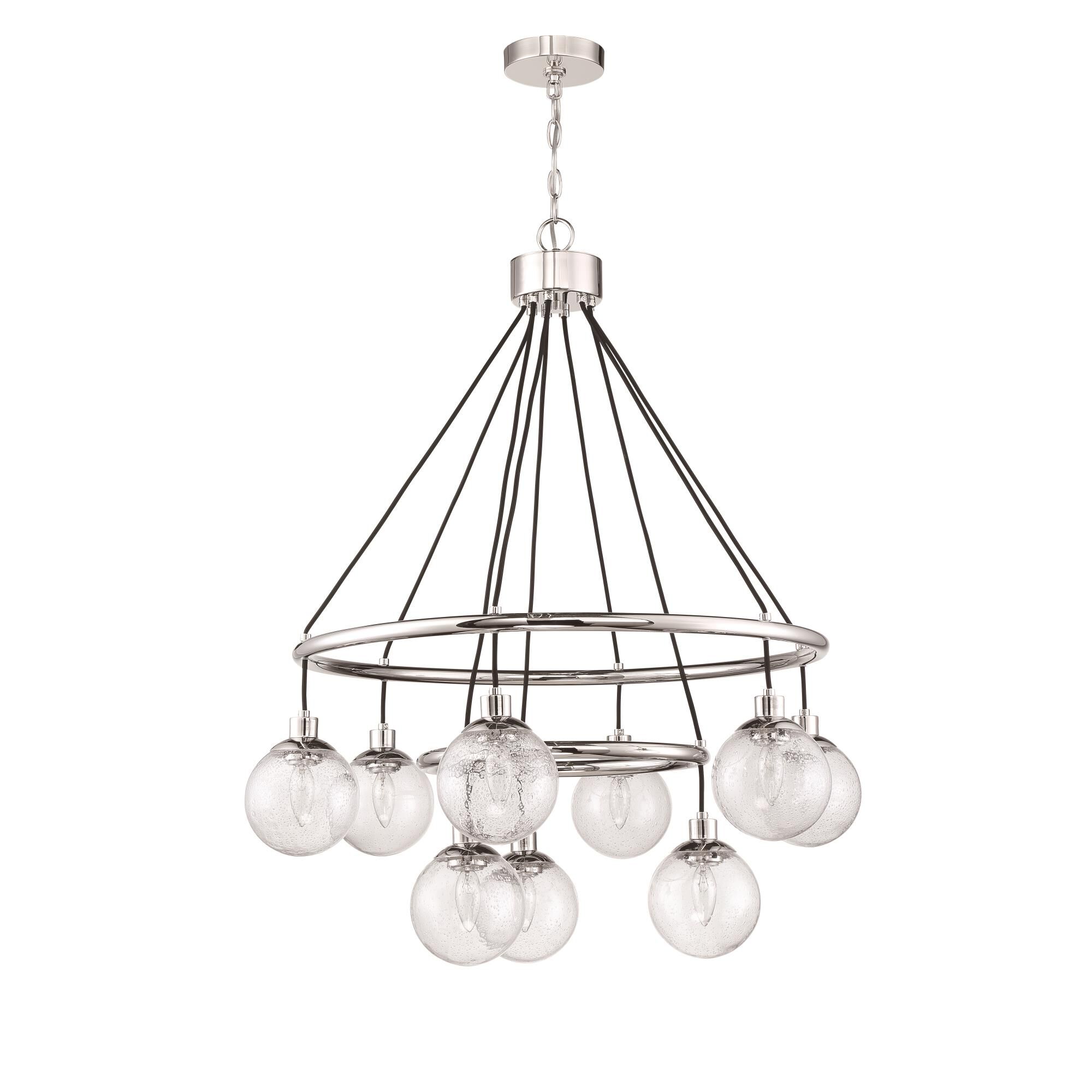 Que 31 Inch 9 Light Chandelier by Craftmade