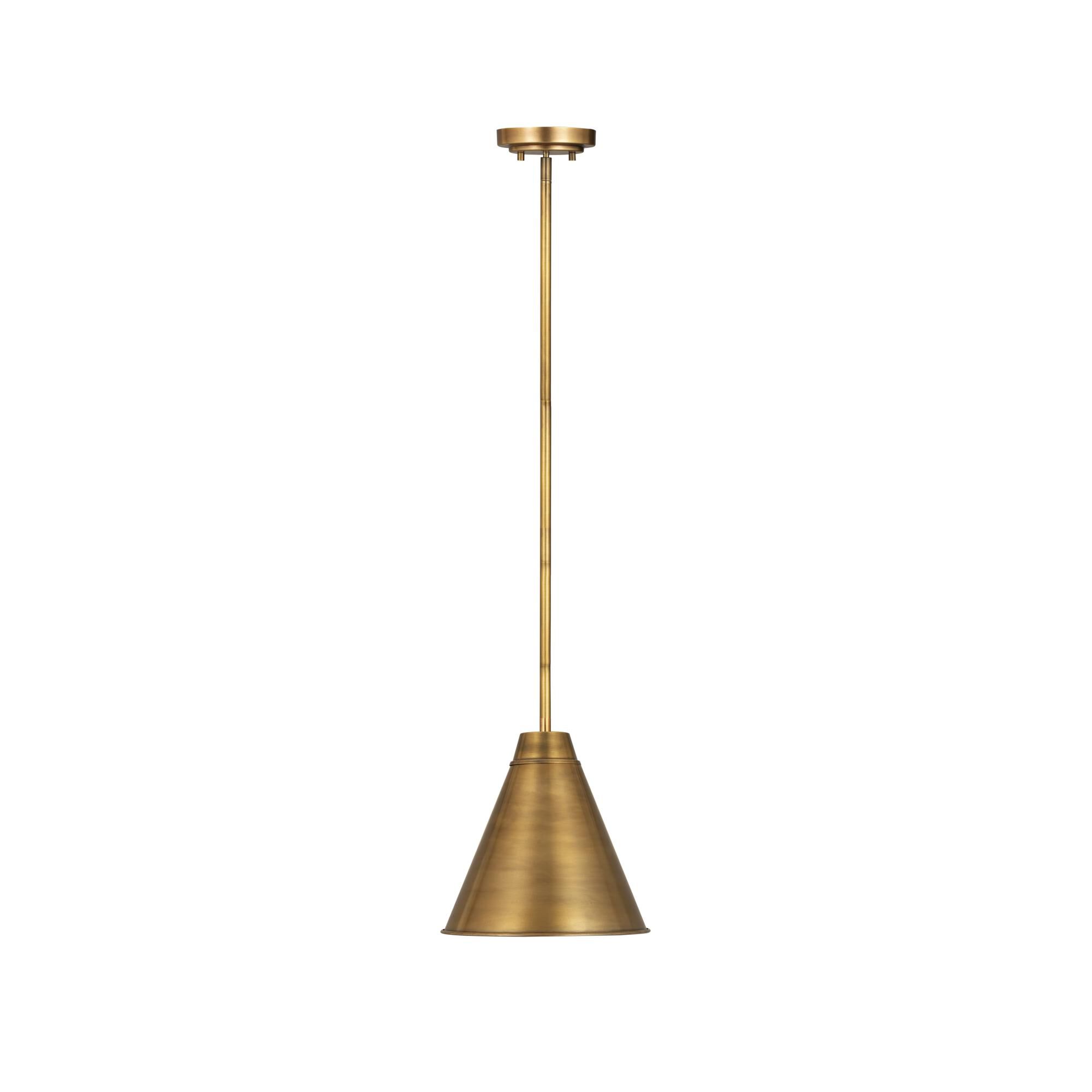 Shown in Rubbed Brass finish and Iron glass and Iron shade