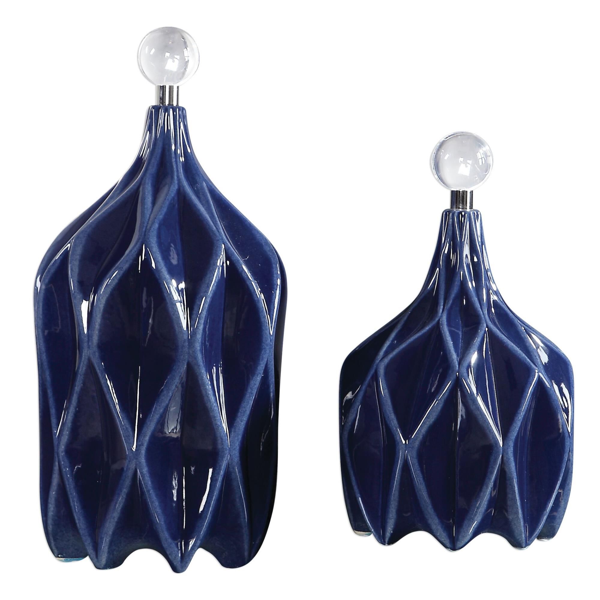 Shown in Glossy Cobalt Blue finish and Polished Nickel accent