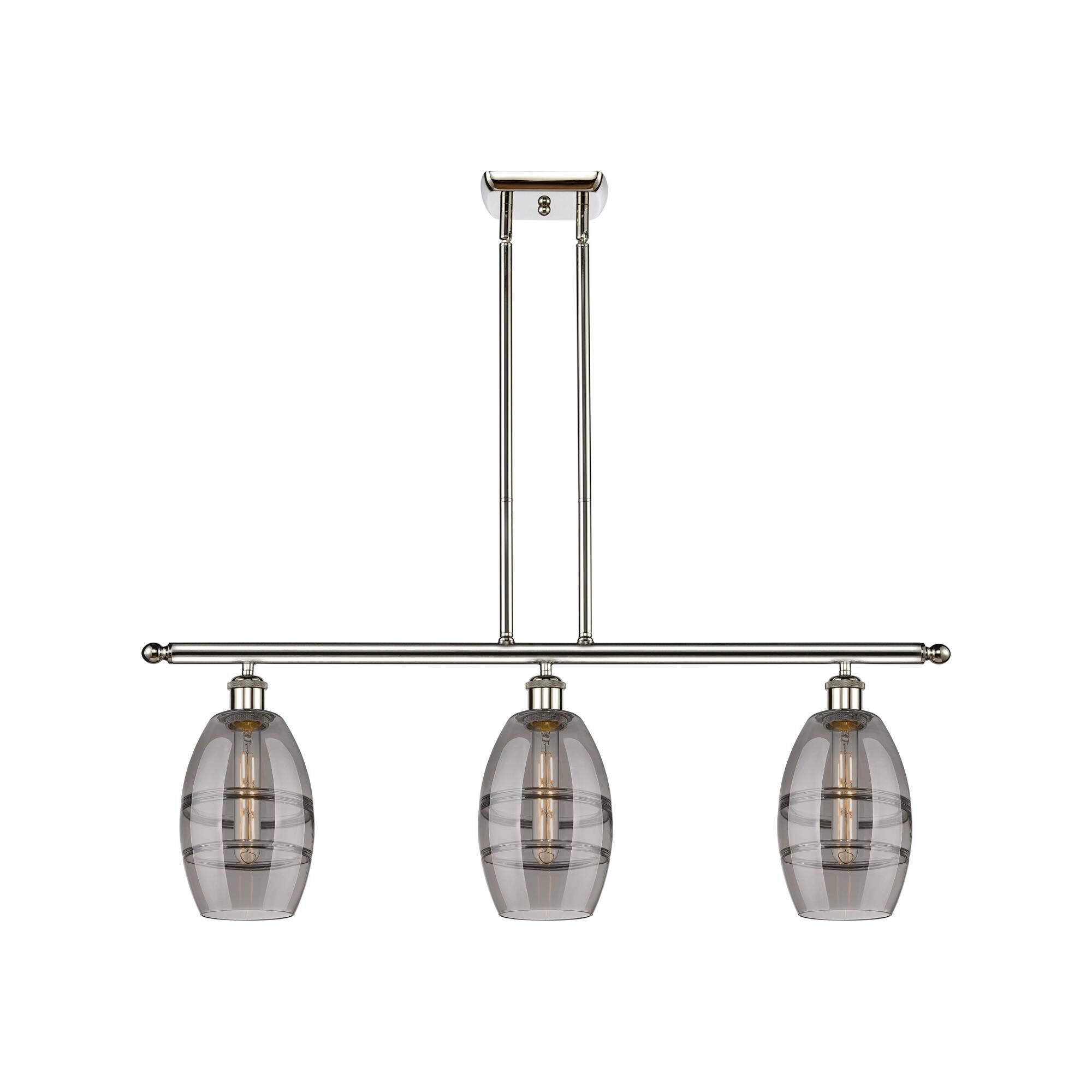 Shown in Polished Nickel finish and Light Smoke glass
