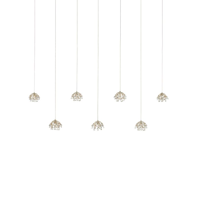 Crystal Bud 57 Inch 7 Light LED Linear Suspension Light by Currey and Company