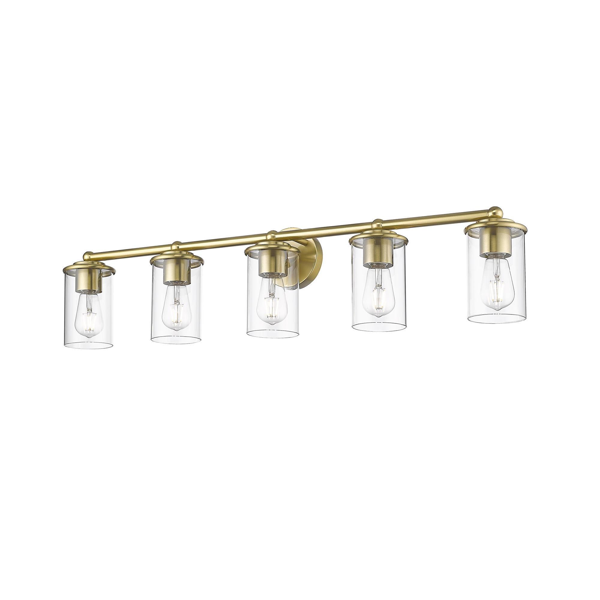 Shown in Luxe Gold finish and Clear glass and Clear shade