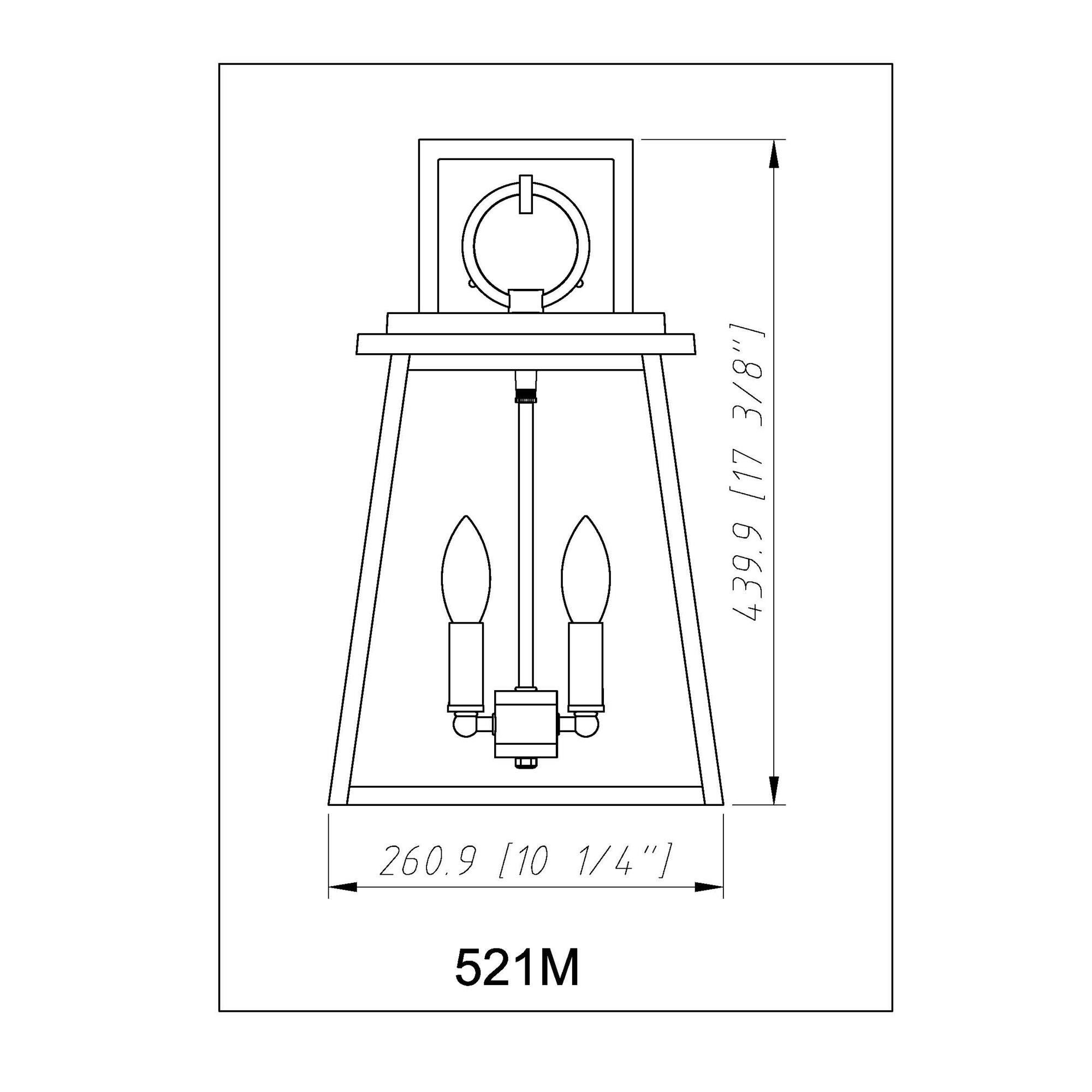 Broughton 17 Inch Tall 2 Light Outdoor Wall Light by Z-Lite