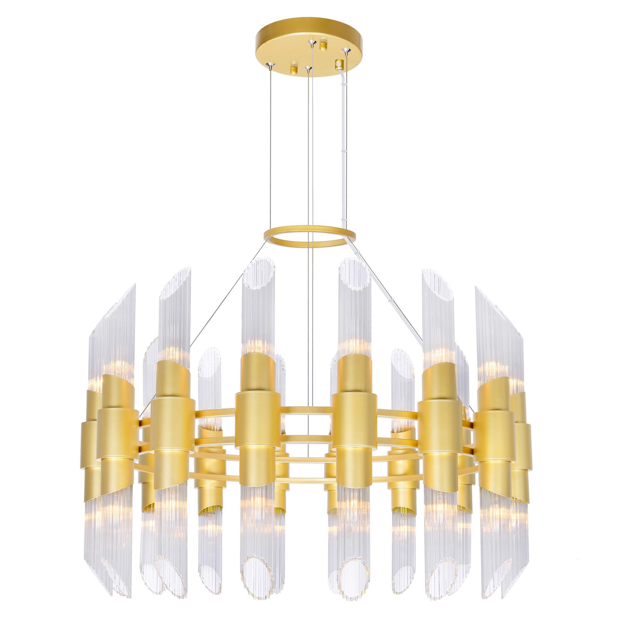 Croissant 32 Inch 32 Light Chandelier by CWI Lighting