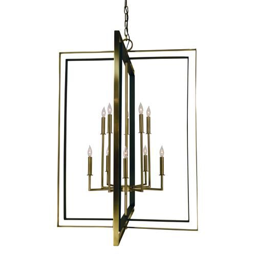 Shown in Antique Brass With Matte Black finish