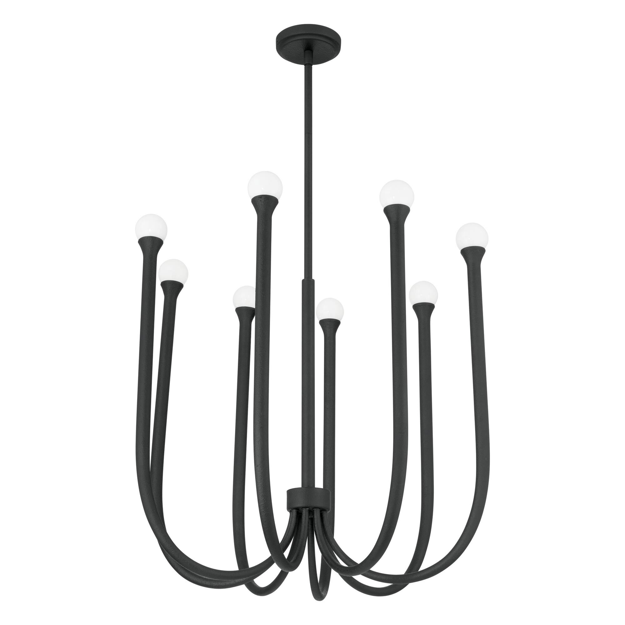 Shown in Plaster Black finish and Opal glass
