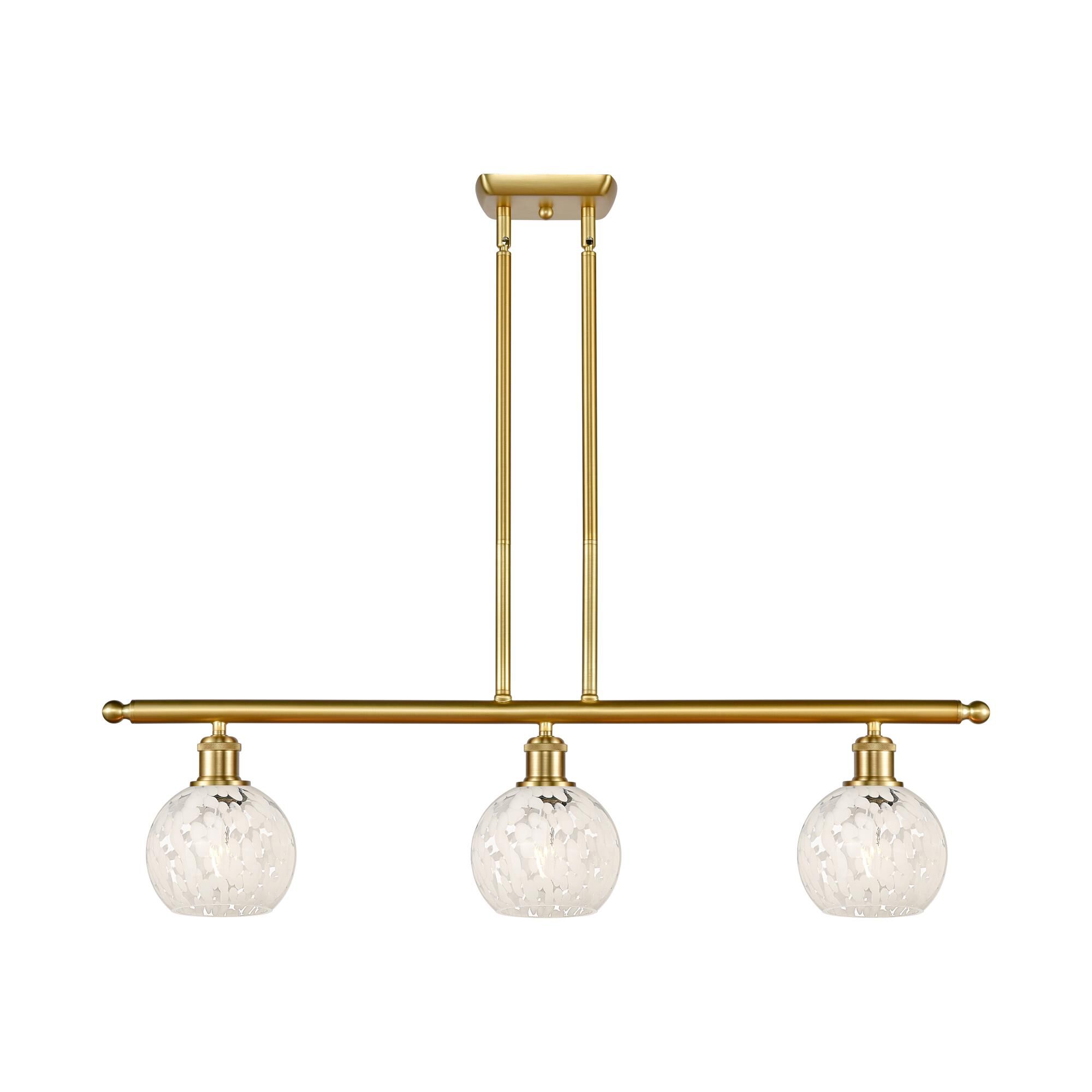Bruno Marashlian White Mouchette 36 Inch Linear Suspension Light by Innovations Lighting