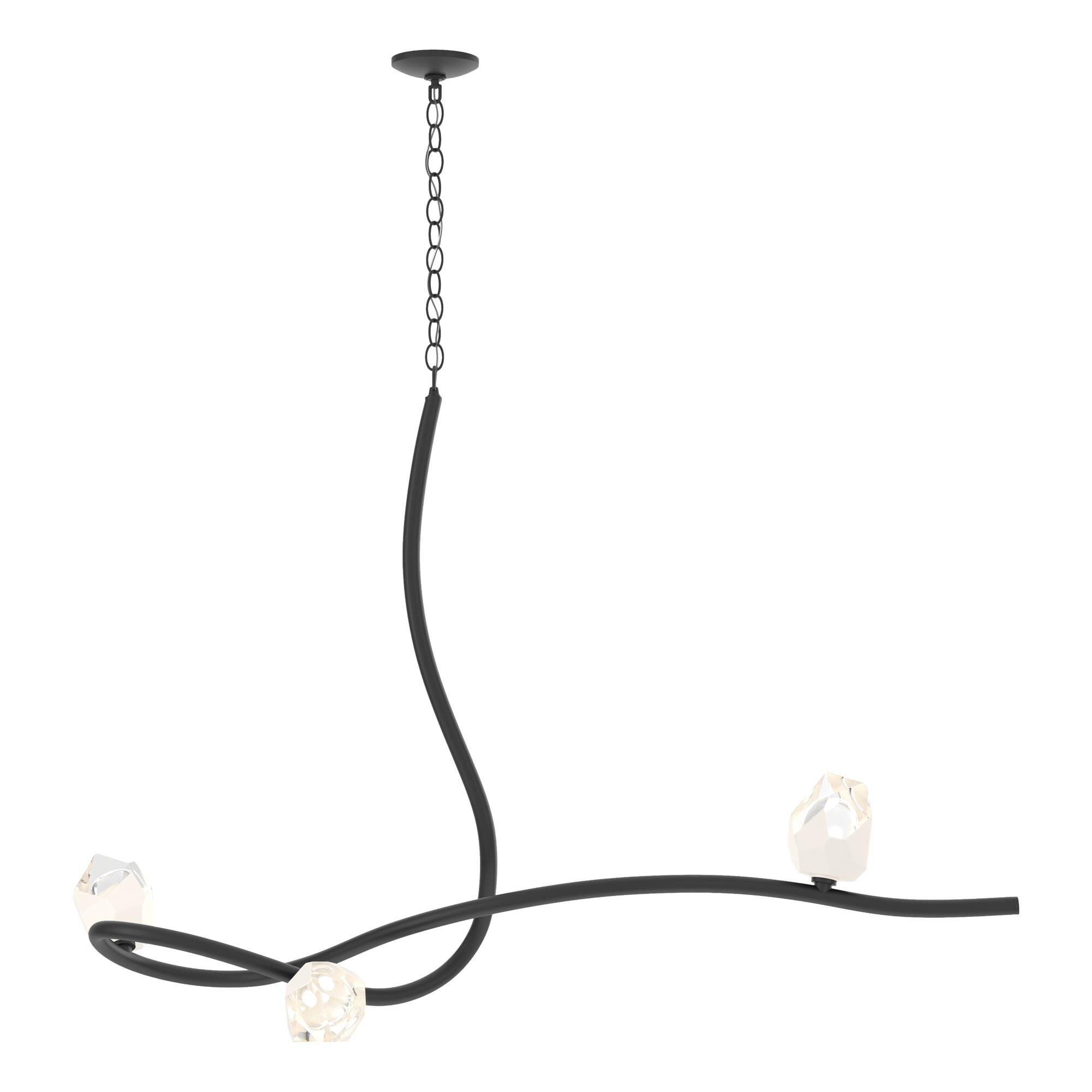 Shown in Black finish and White Crystal glass