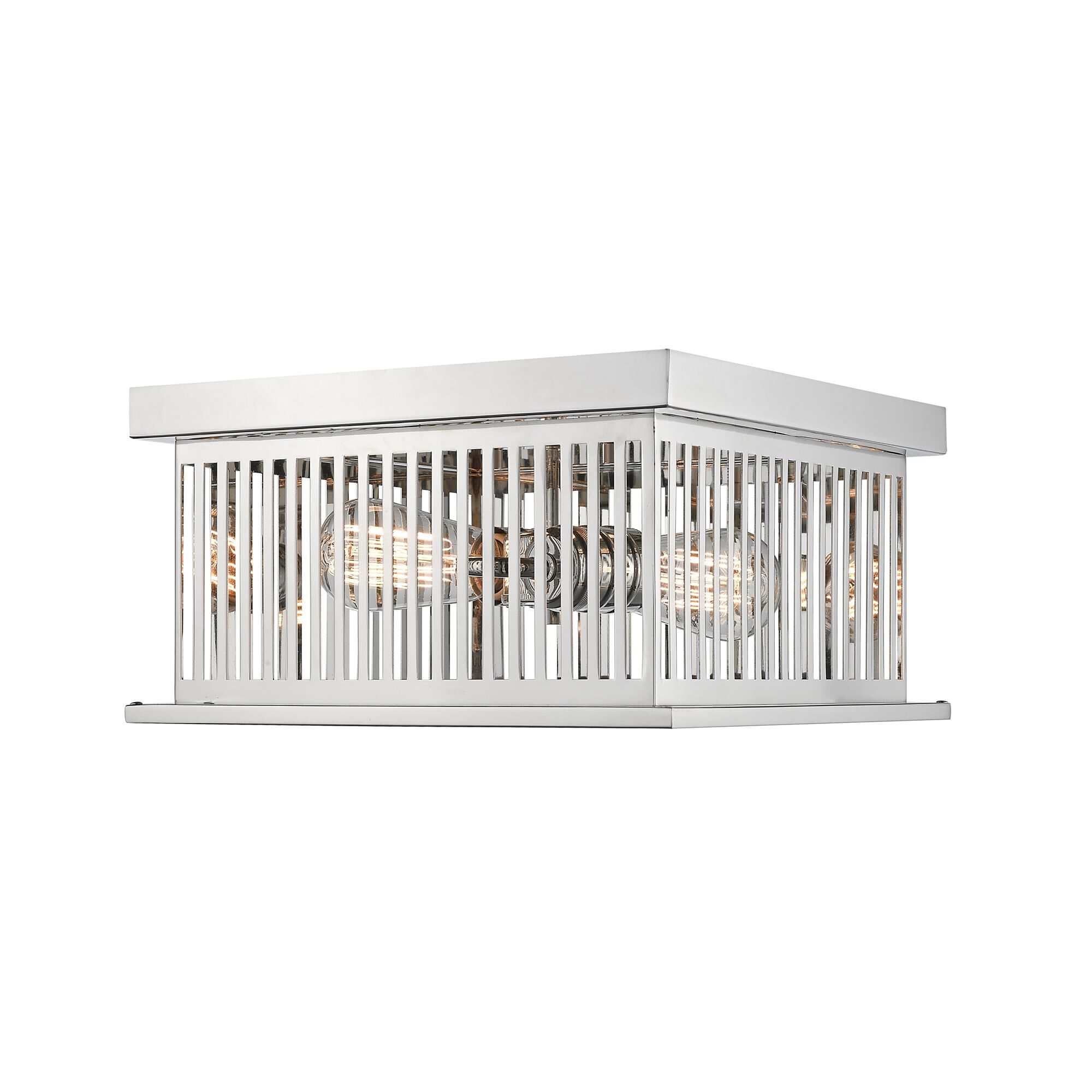 Shown in Polished Nickel finish and Steel glass and Steel shade