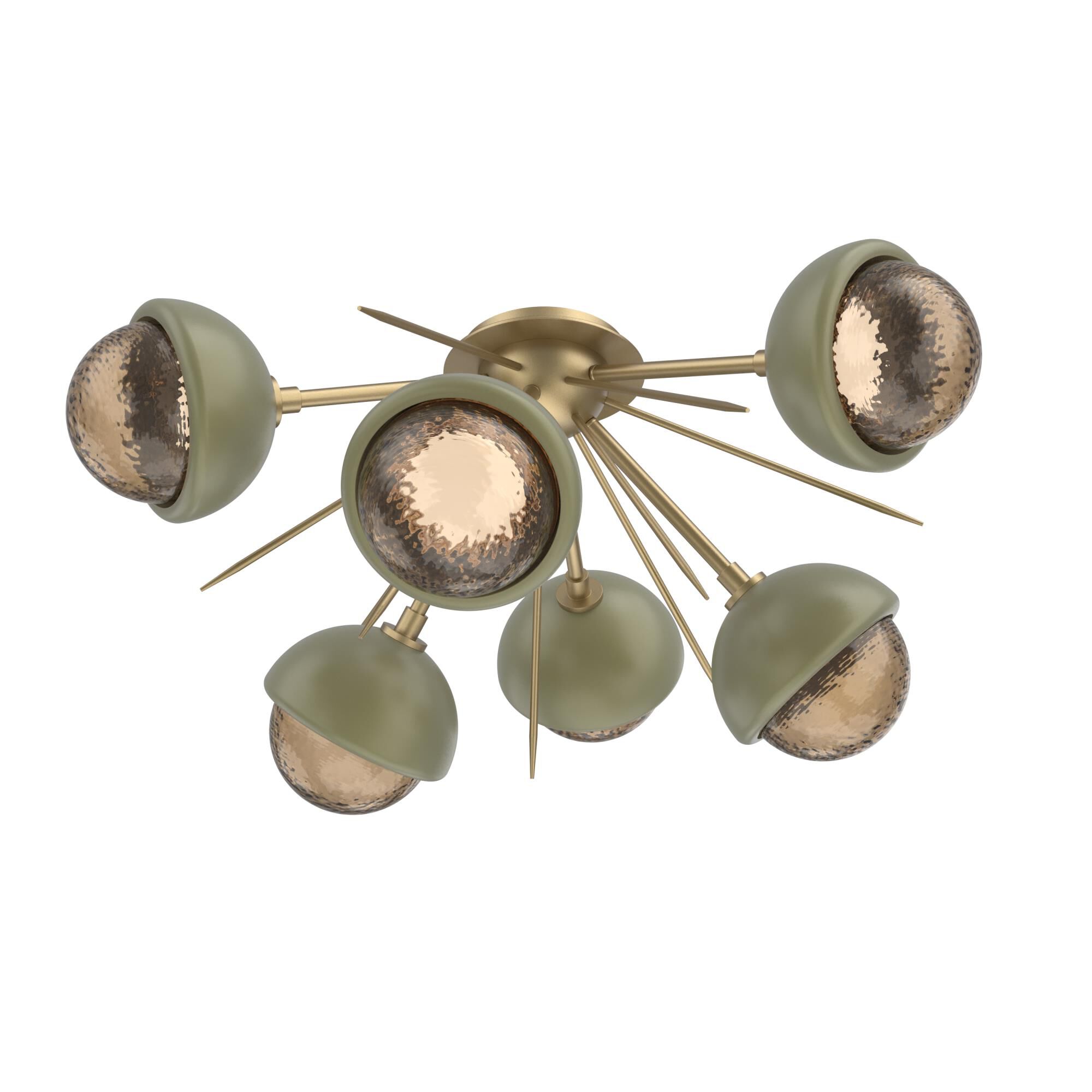 Levi Wilson Cabochon 28 Inch Semi Flush Mount by Hammerton Studio