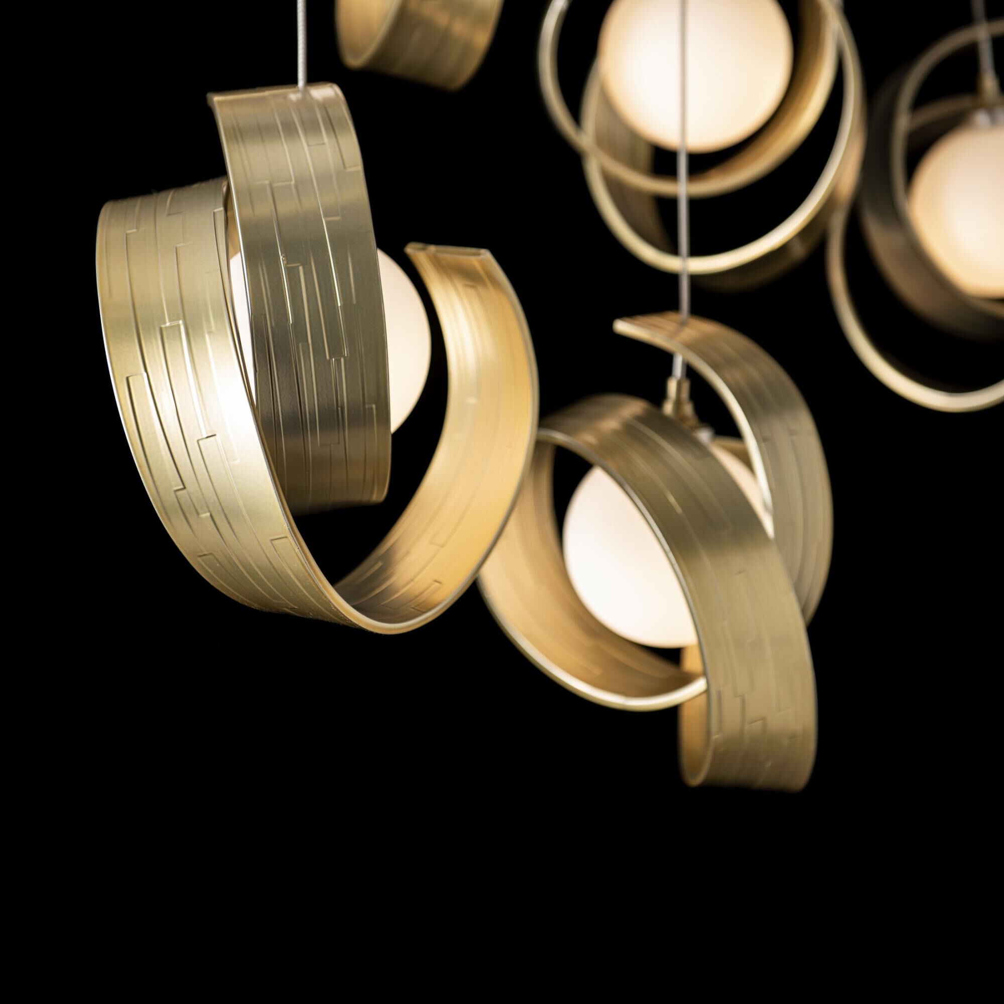 Shown in Modern Brass finish and Opal glass and Opal Glass shade