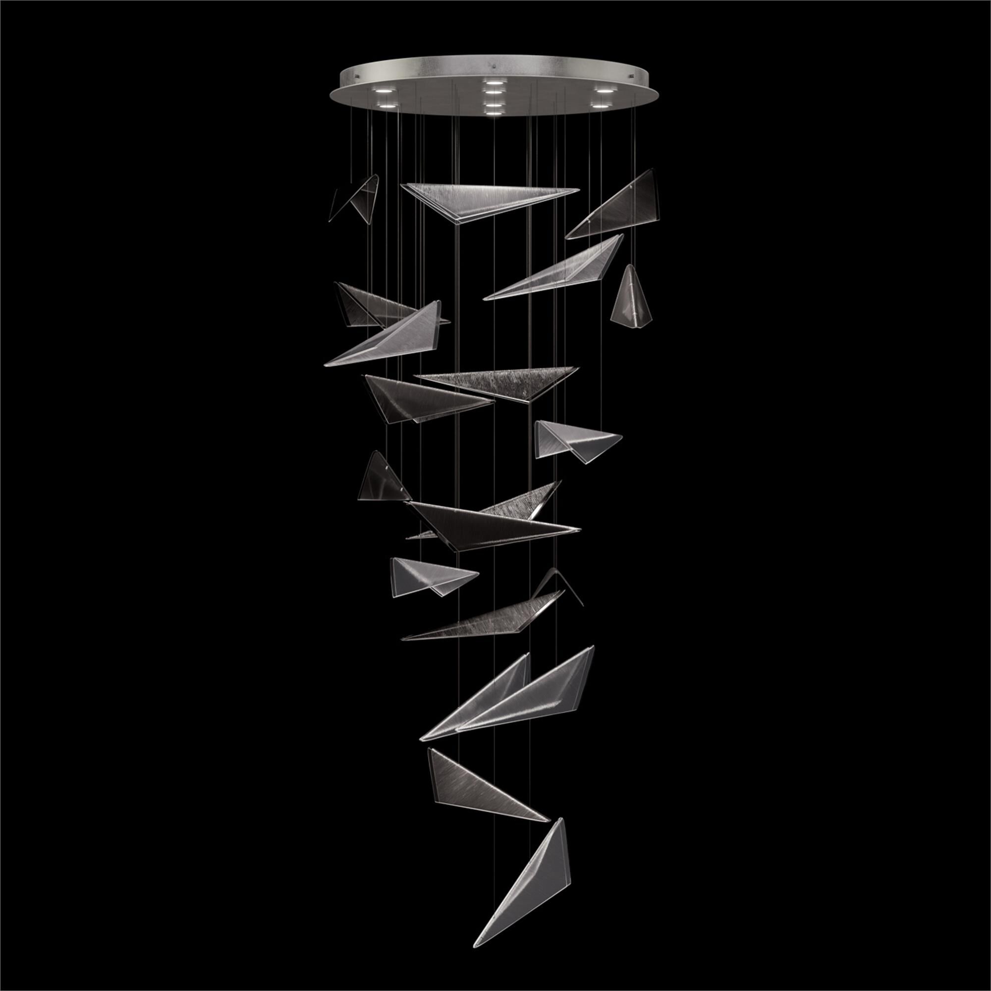 Shown in Silver finish and Smoke Linear glass