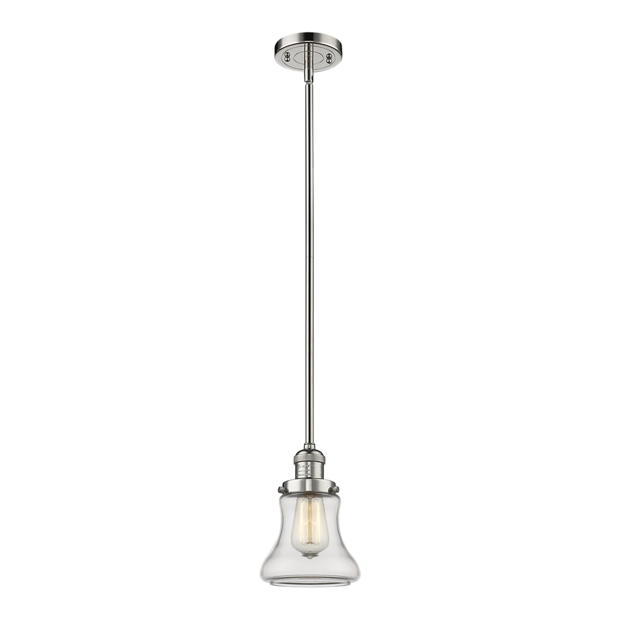 Shown in Polished Nickel finish and Clear glass