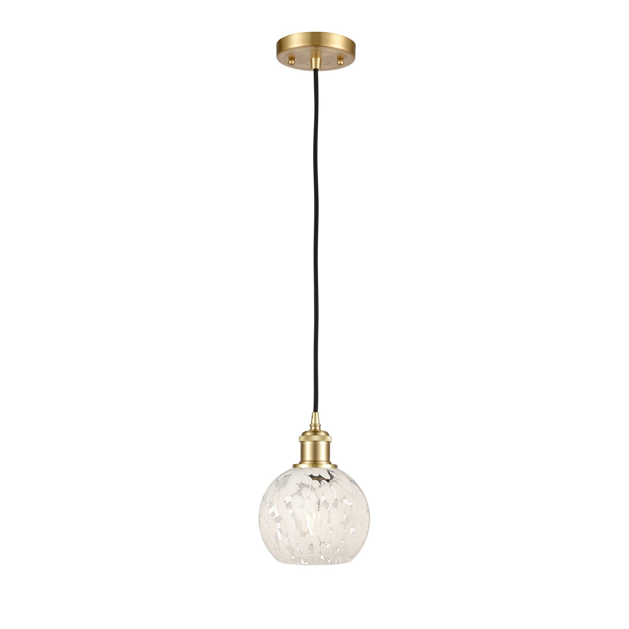 Bruno Marashlian White Mouchette 6 Inch Mini Pendant by Innovations Lighting