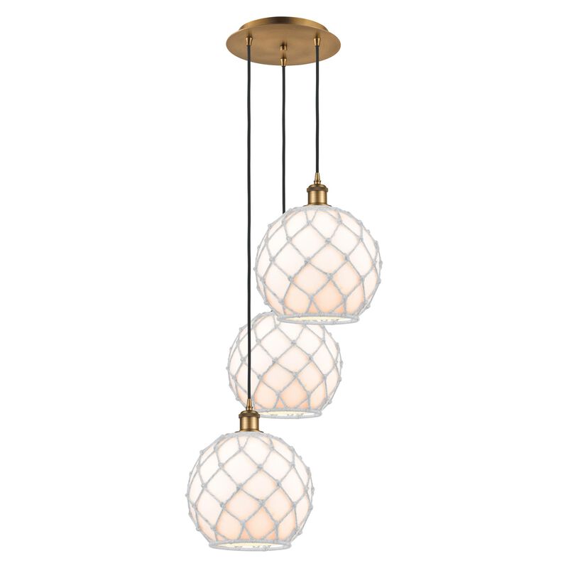 Bruno Marashlian Farmhouse Rope 17 Inch Multi Light Pendant by Innovations Lighting