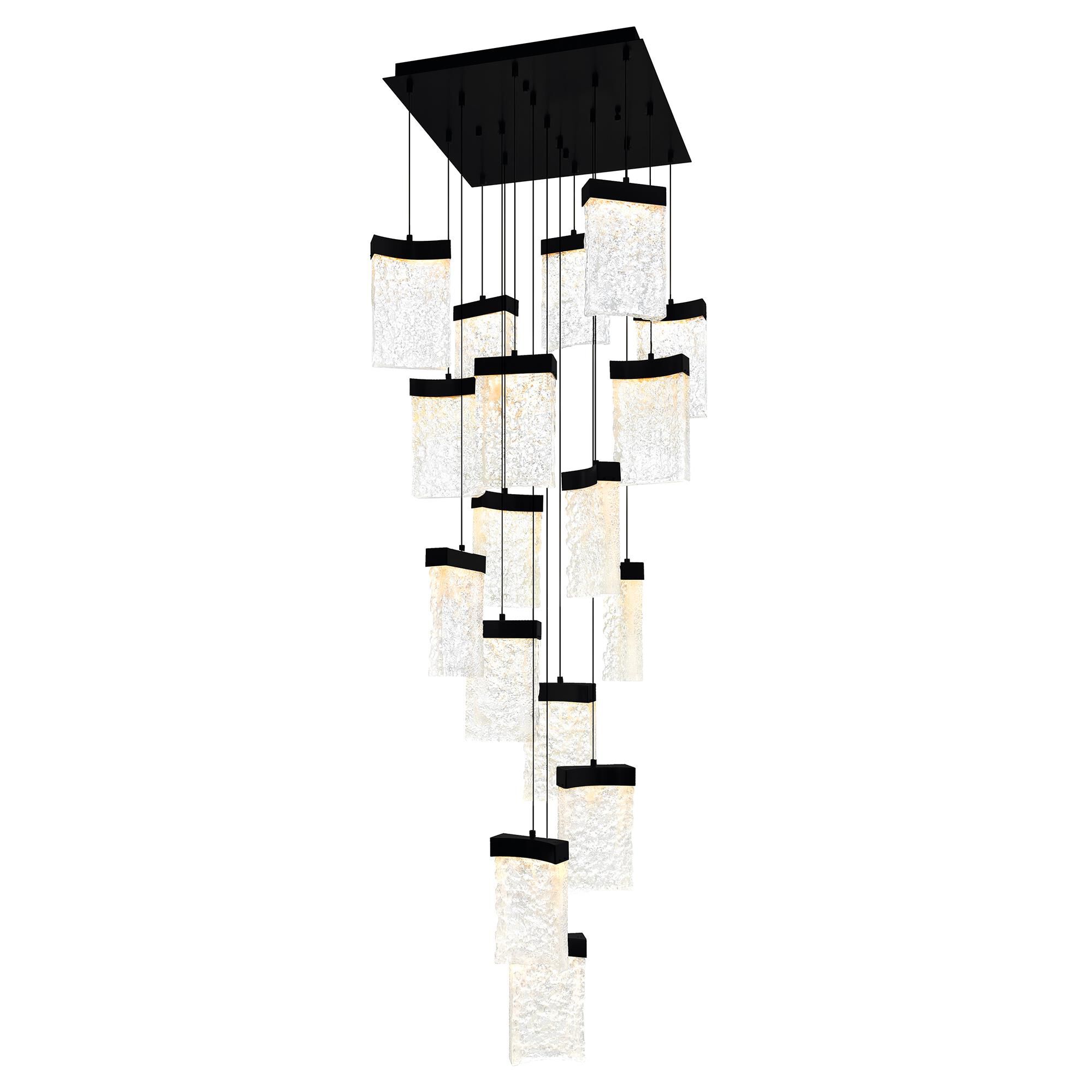 Shown in Black finish and Clear crystal