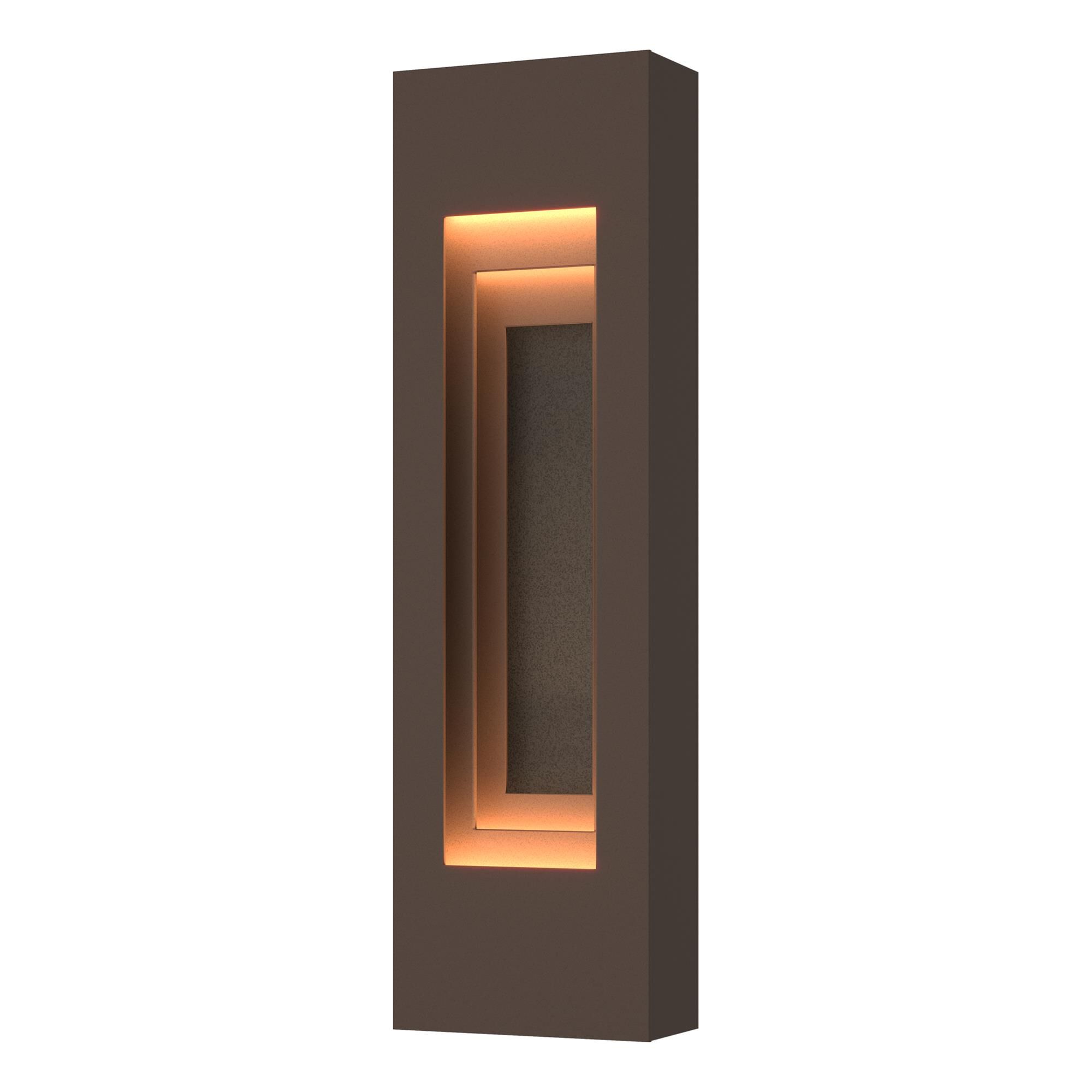 Shown in Coastal Bronze finish and Coastal Natural Iron Aluminum shade