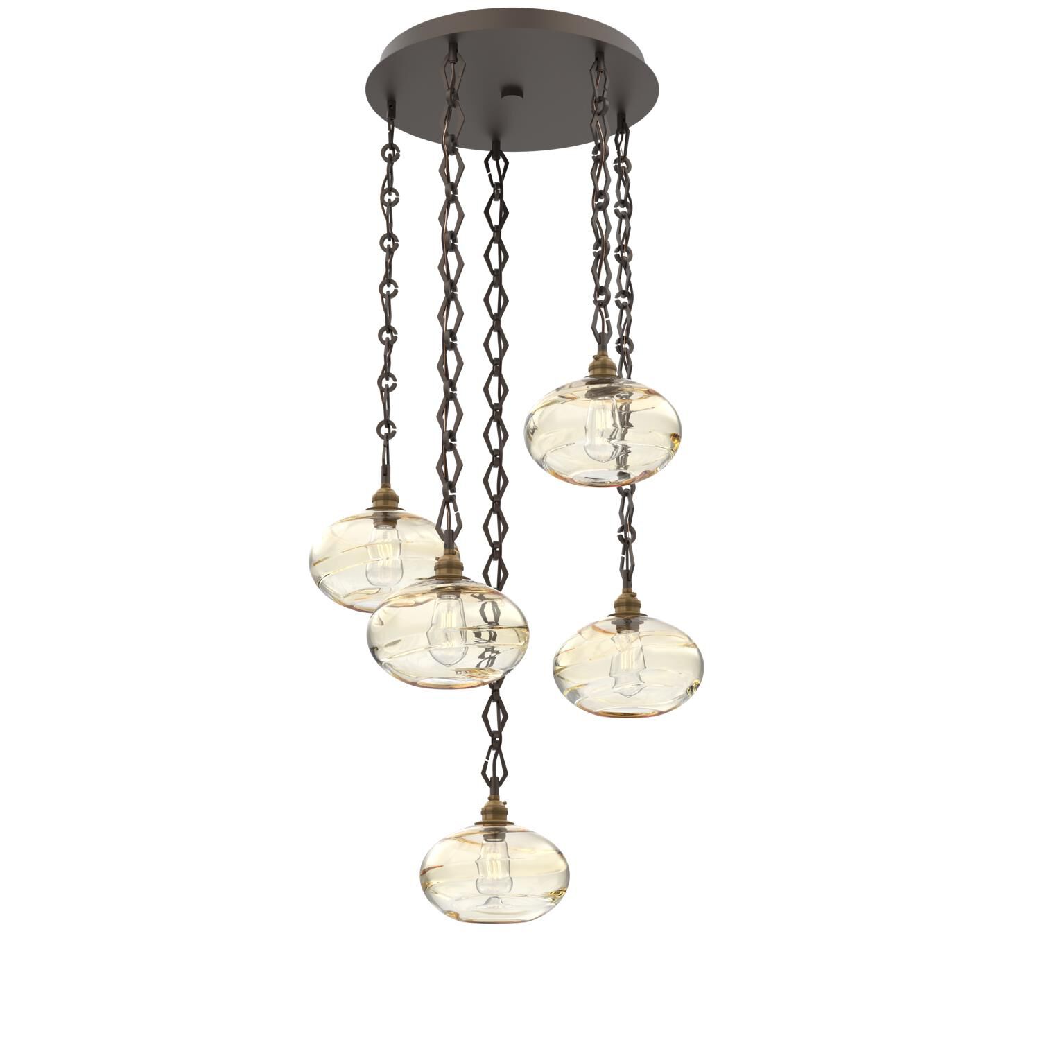 Levi Wilson Coppa 22 Inch Multi Light Pendant by Hammerton Studio
