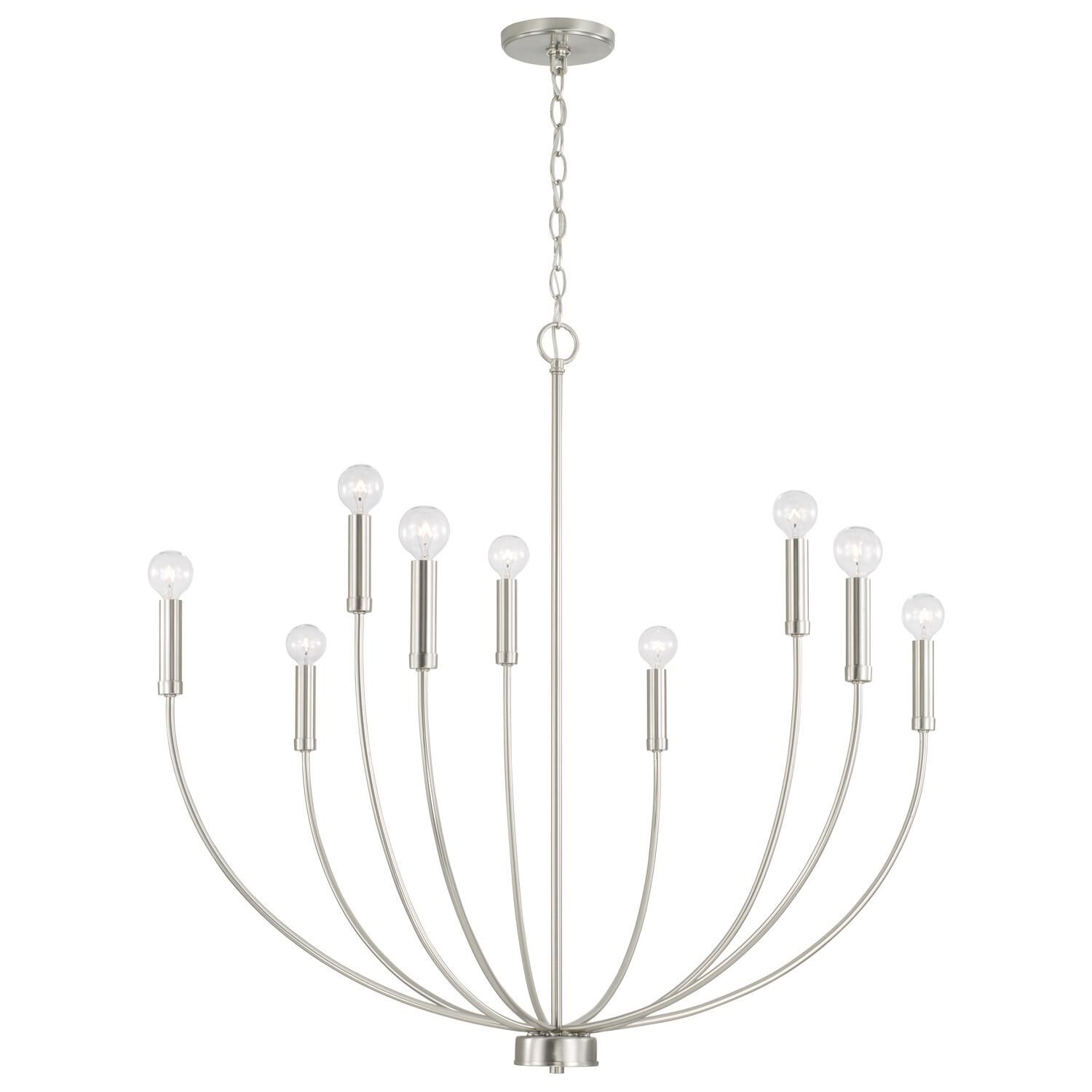 Ansley 35.25 Inch 9 Light Chandelier by Homeplace by Capital Lighting Fixture Company