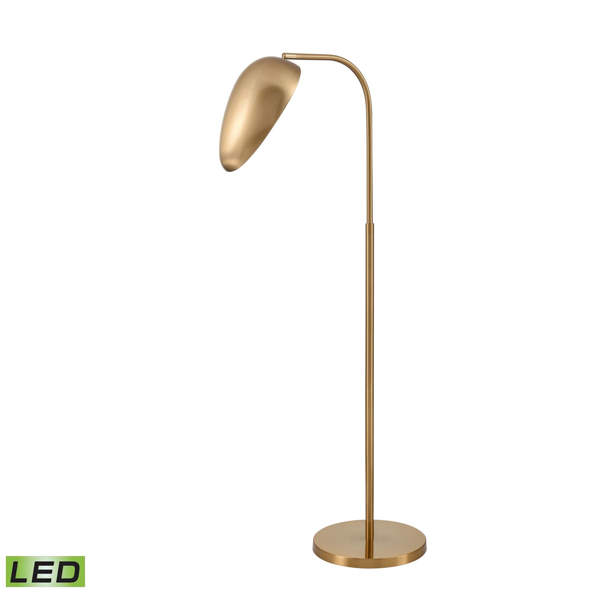 Shown in Aged Brass finish and Metal Dome shade
