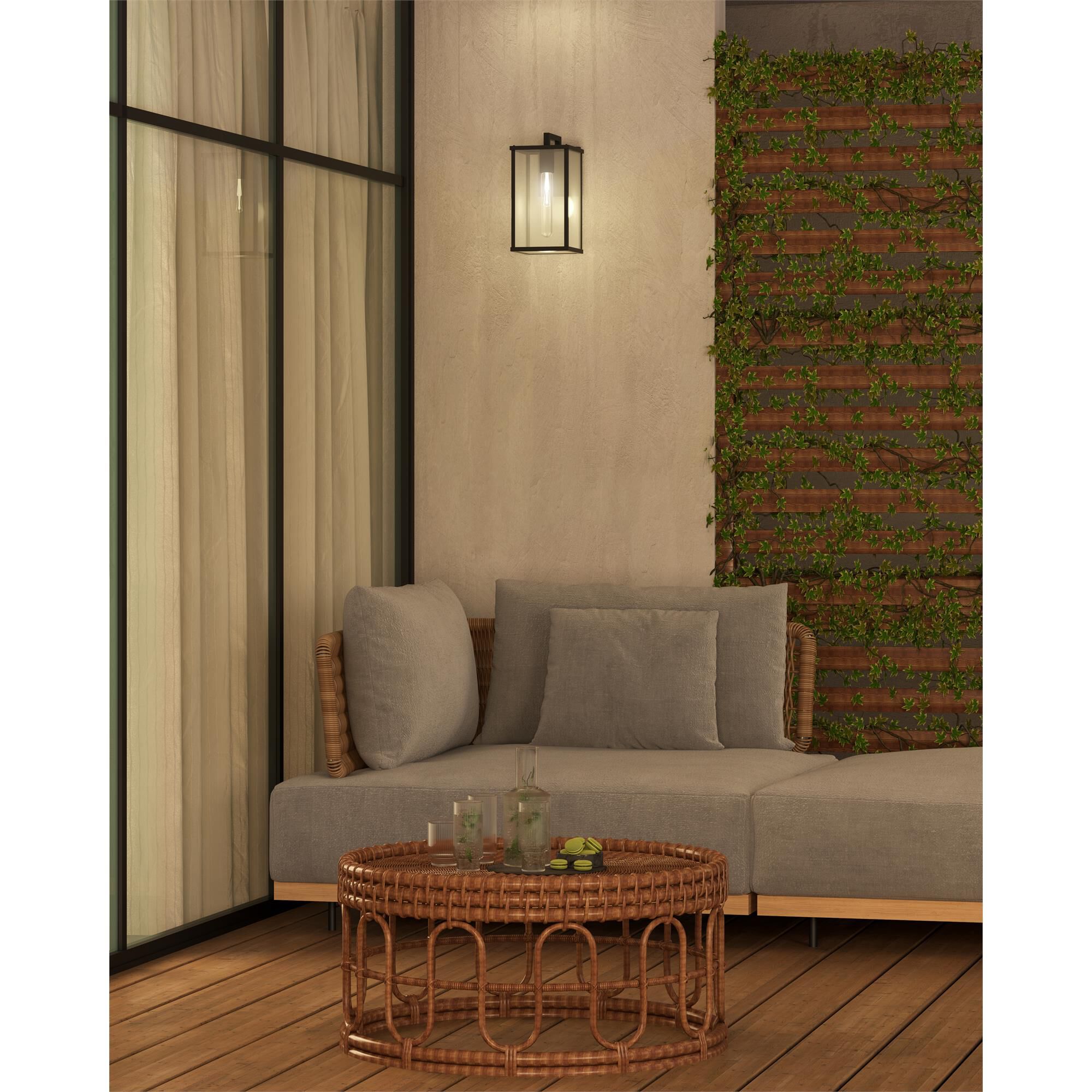 Shown in Textured Black finish and Clear glass