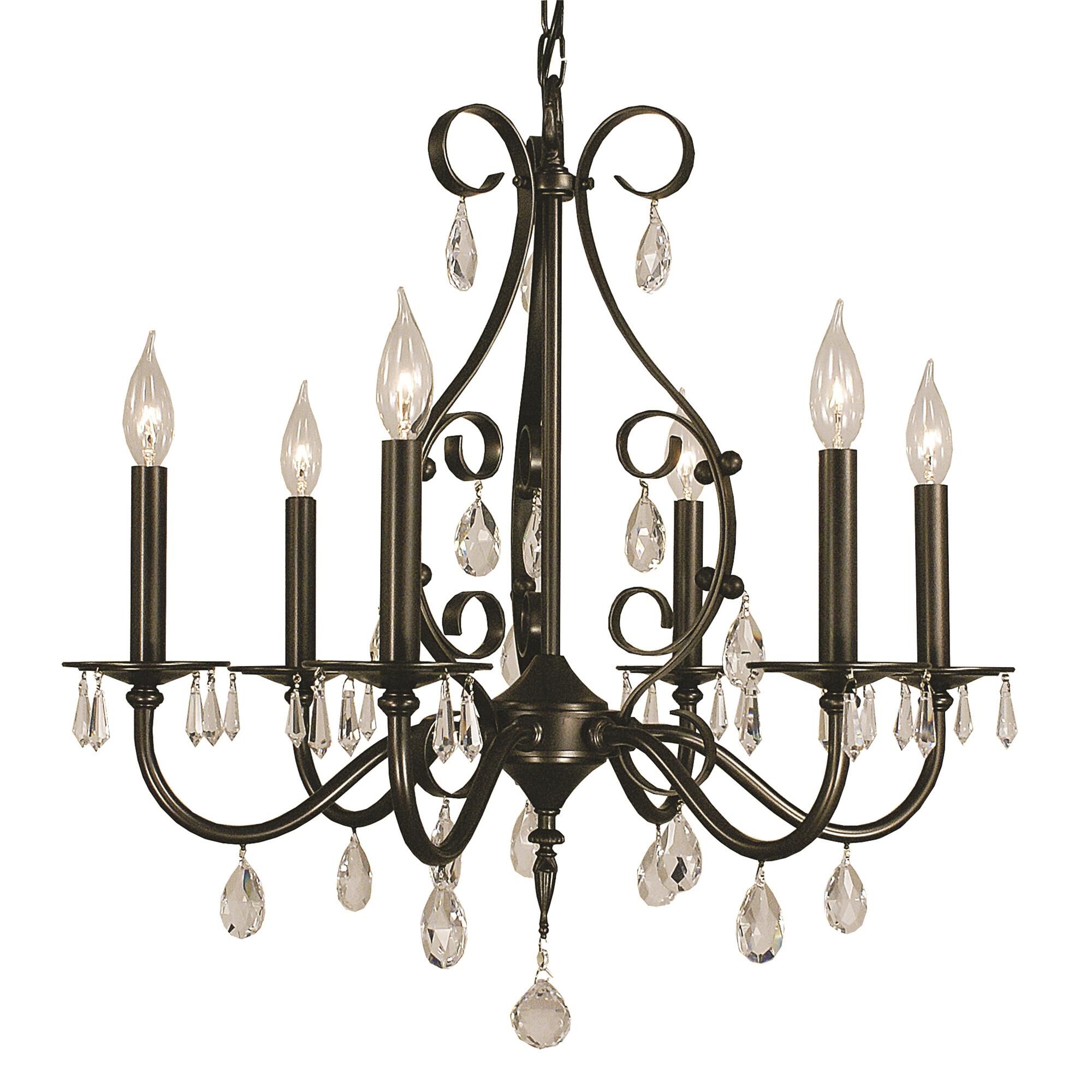 Liebestraum 24 Inch 6 Light Chandelier by Framburg