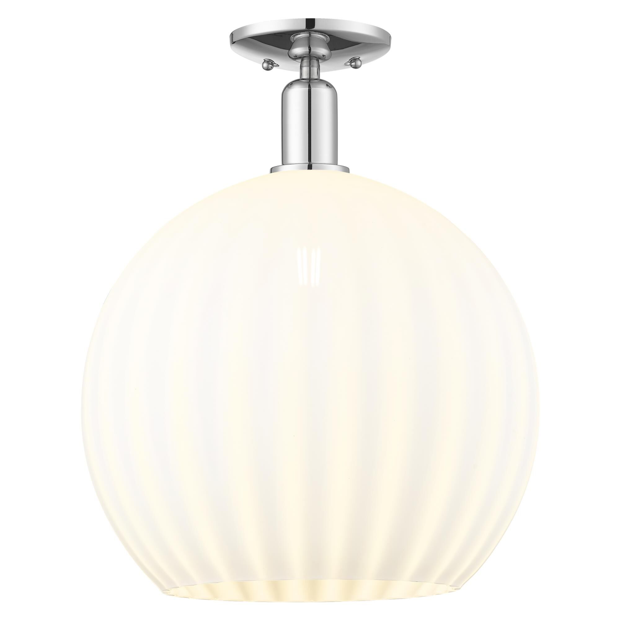 Bruno Marashlian White Venetian 14 Inch Semi Flush Mount by Innovations Lighting