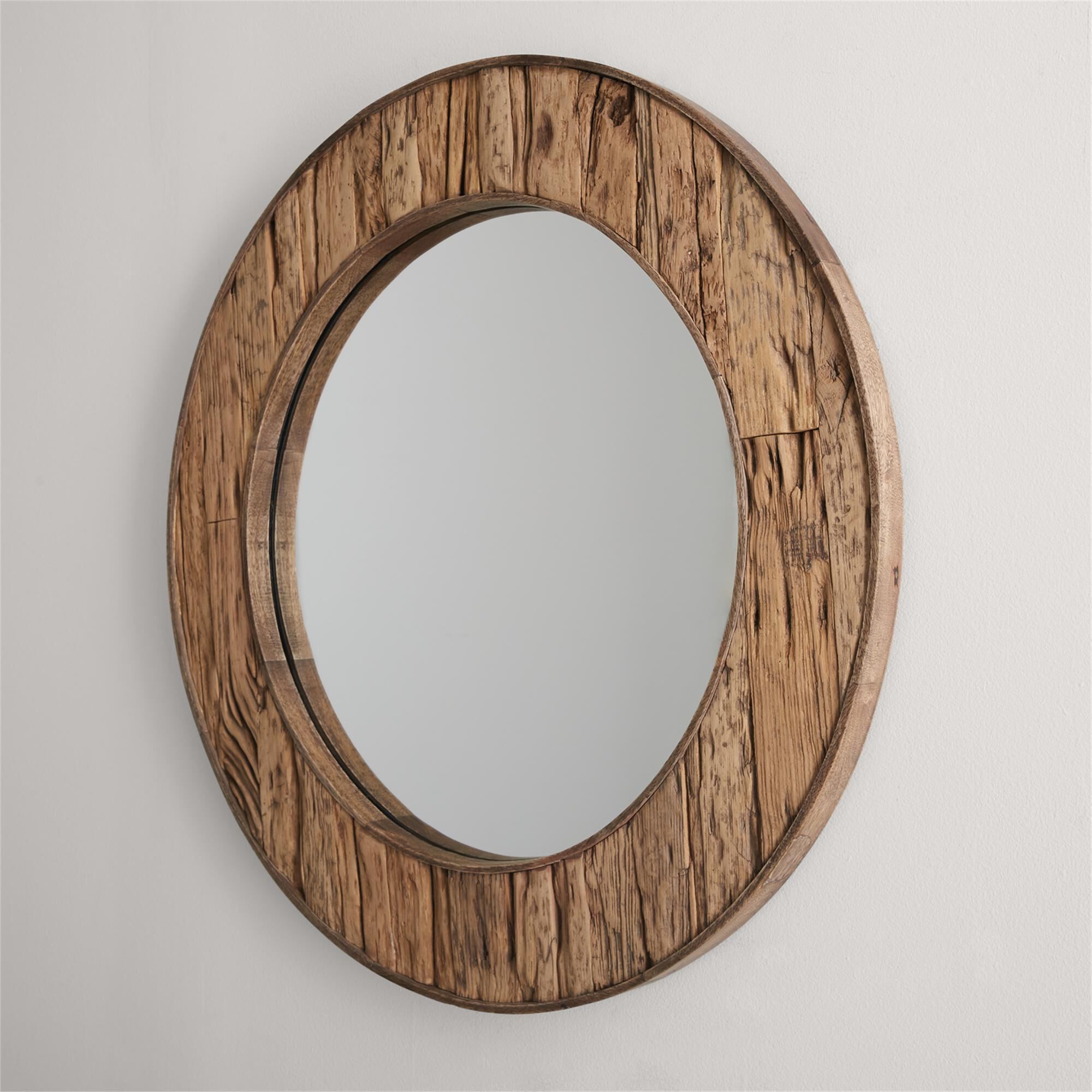 Shown in Reclaimed Railroad Ties finish