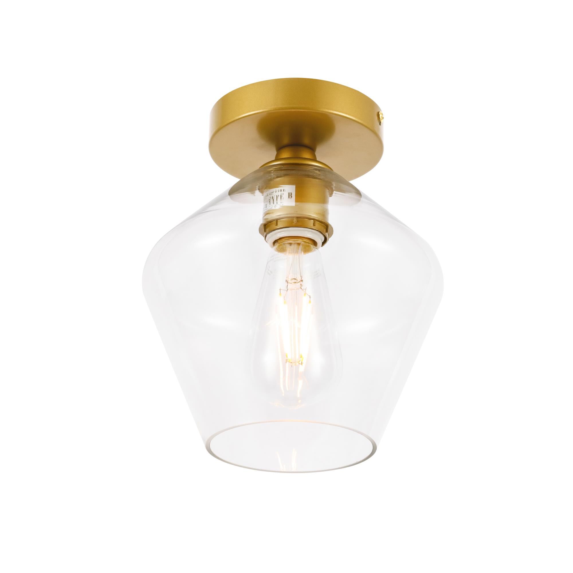 Gene 8 Inch Semi Flush Mount by Elegant Lighting