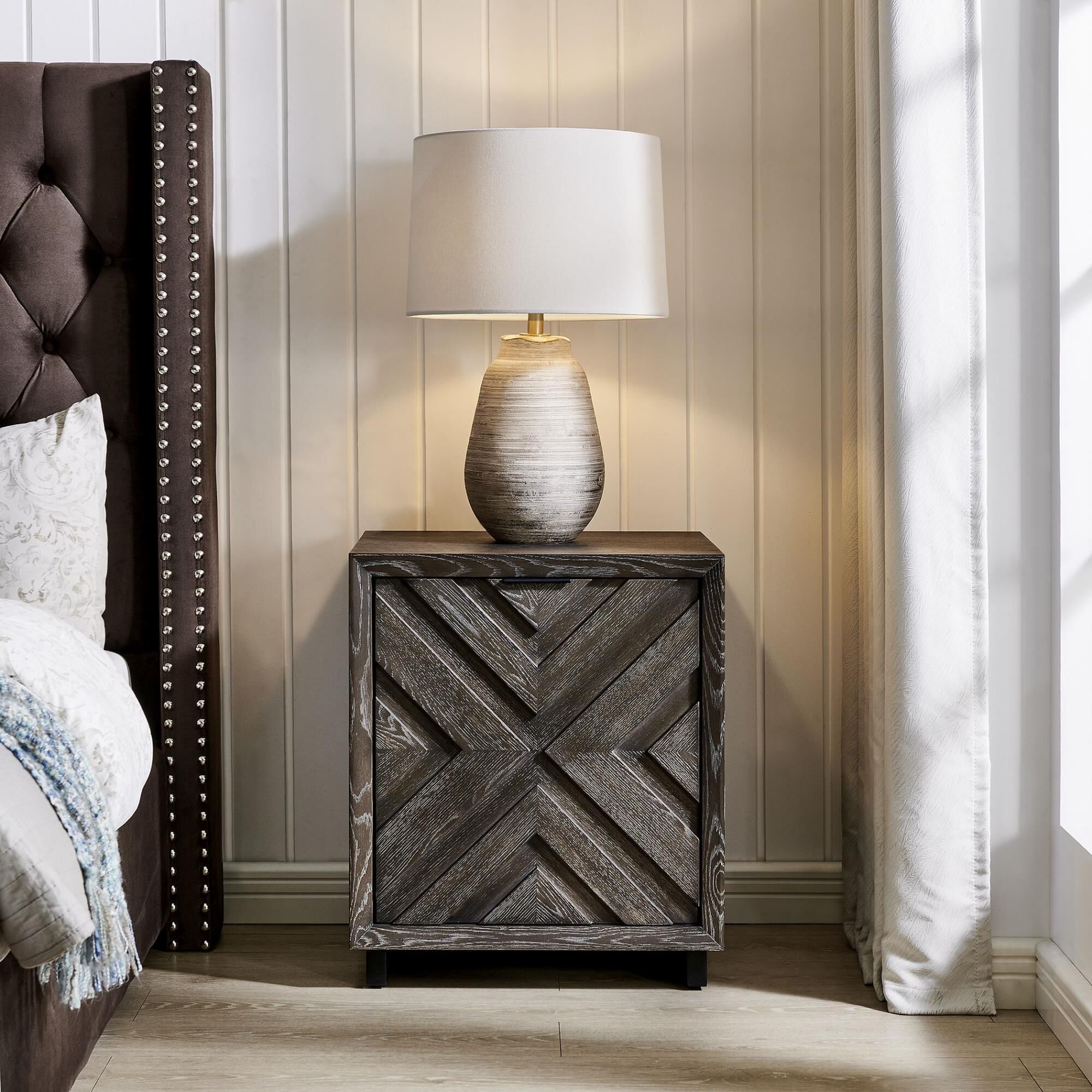 Shown in Black, Woodtone finish