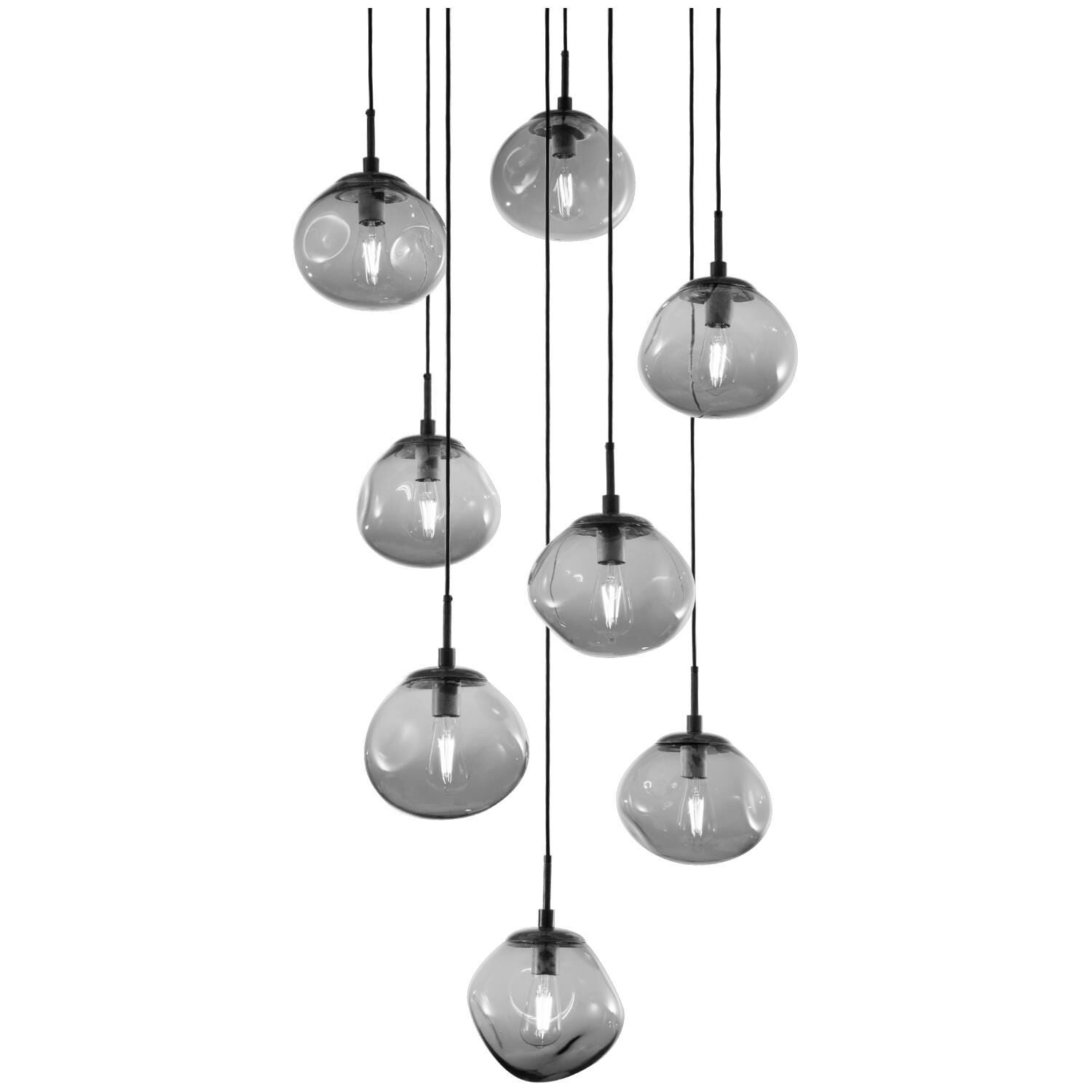 Shown in Matte Black finish and Blown Smoke glass