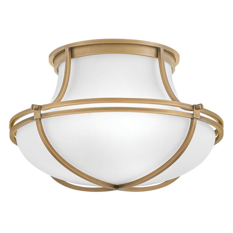 Saddler 15 Inch 3 Light Flush Mount by Hinkley