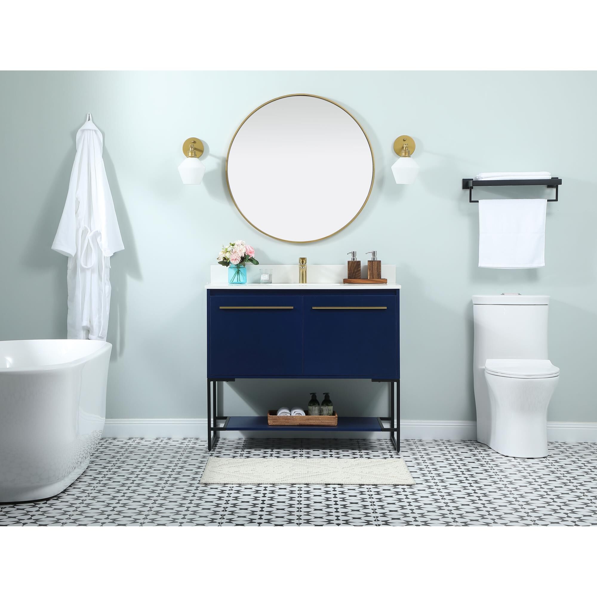 Shown in Blue finish