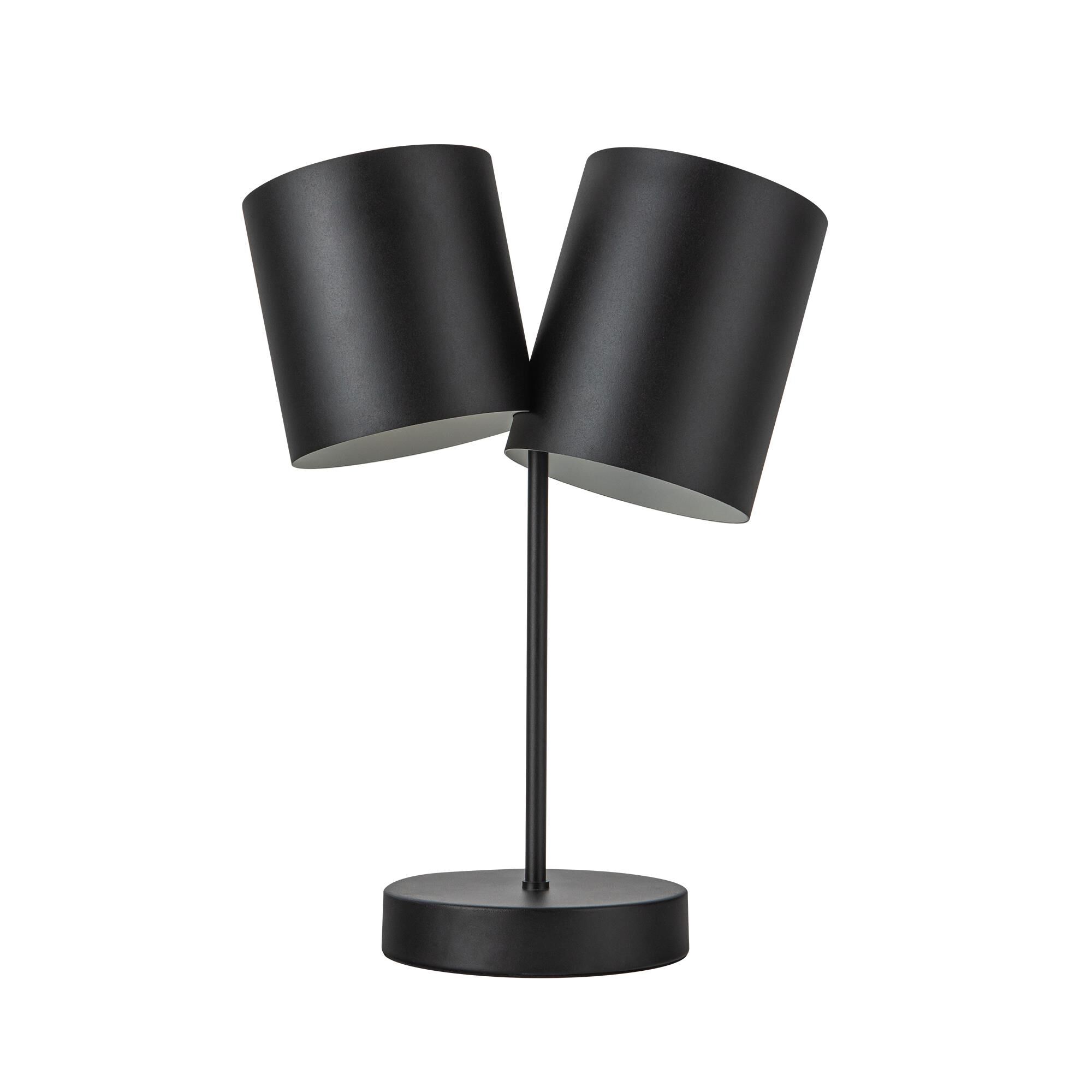 Shown in Black finish and Steel shade