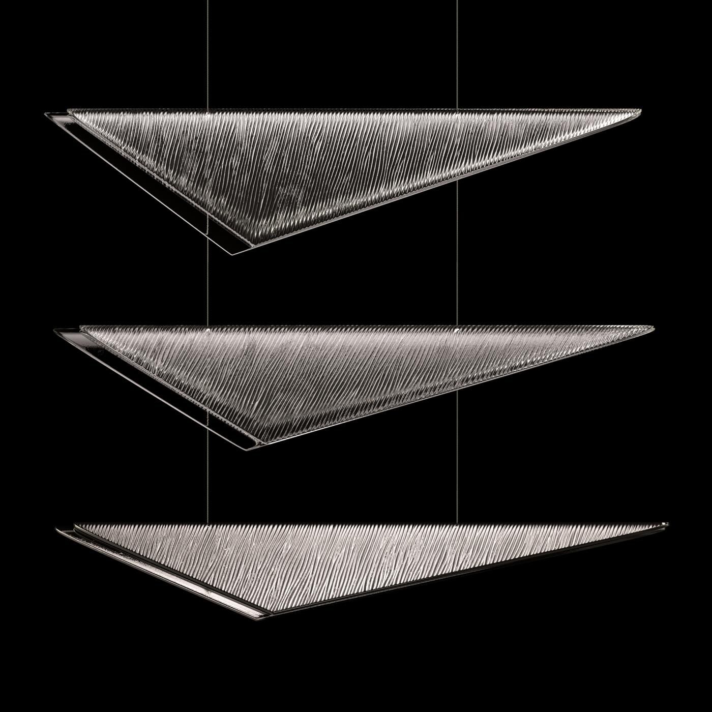 Shown in Silver finish and Clear Linear glass